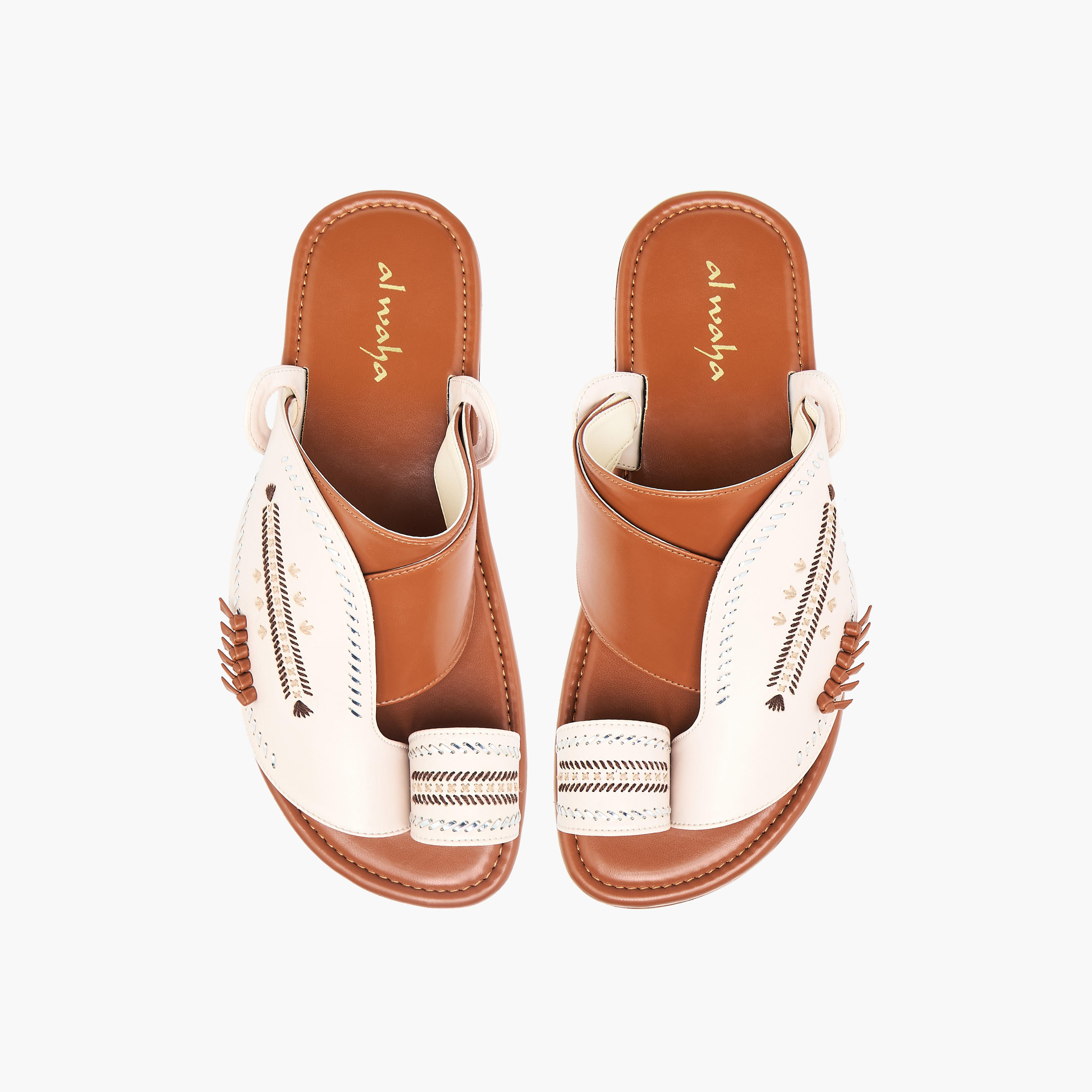 Al Waha Men Embroidered Arabic Sandals-men-shoes-sandals-image-1