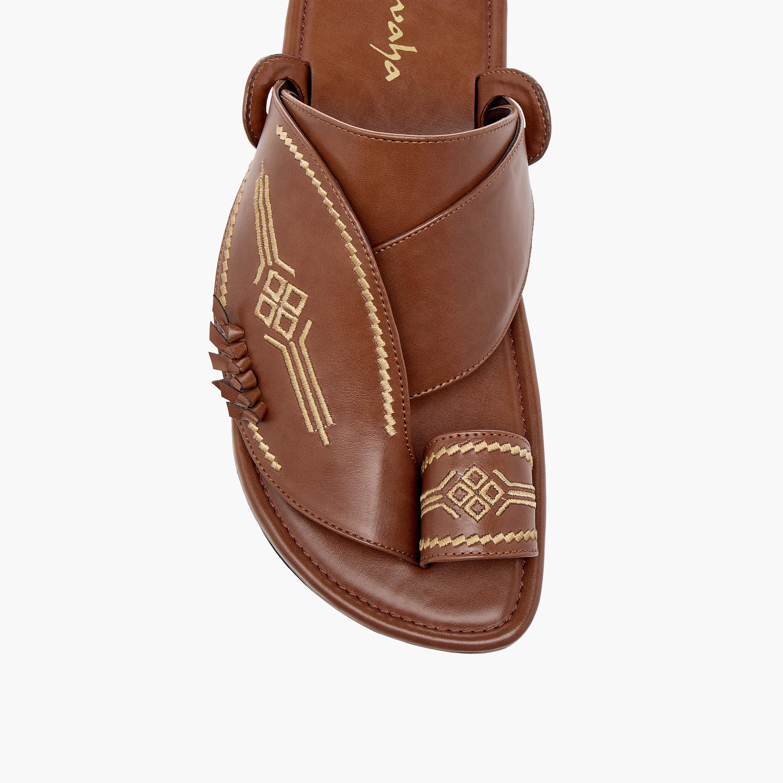 صندل عربي مطرز سهل الارتداء بحلقة إصبع من الواحة-men-shoes-sandals-image-3