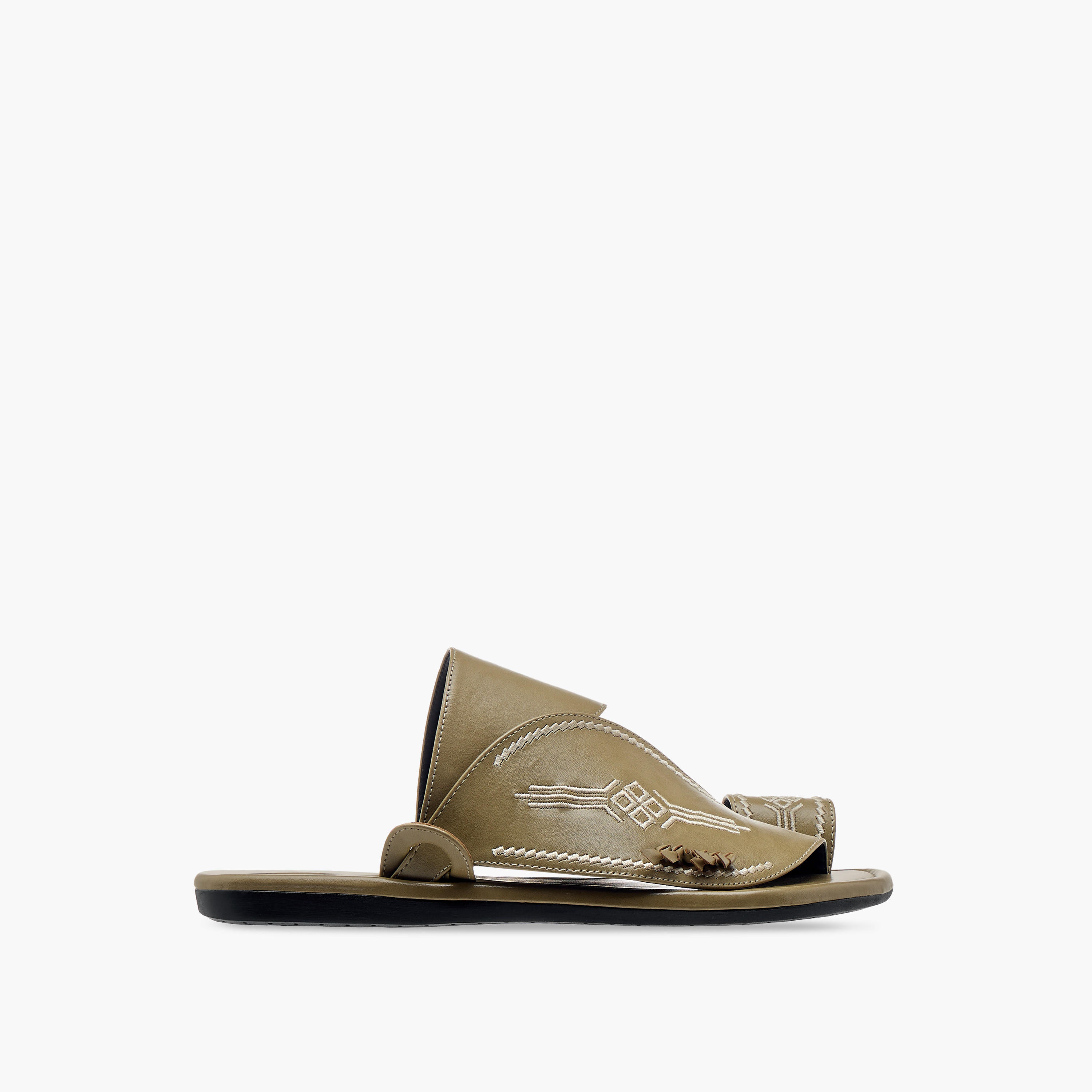 Al Waha Embroidered Slip-On Arabic Sandals with Toe Loop-men-shoes-sandals-image-2