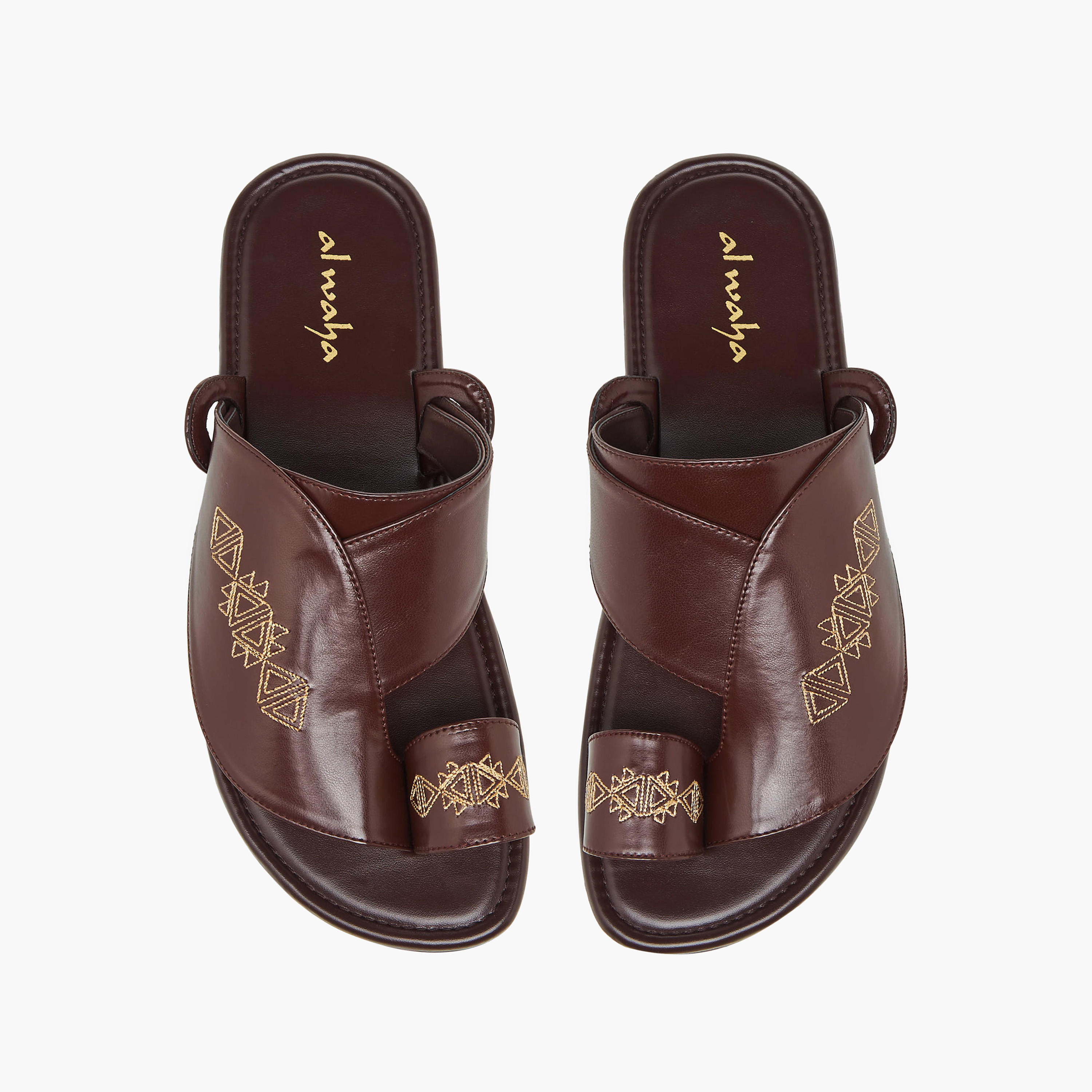 Al Waha Men Embroidered Arabic Sandals-men-shoes-sandals-image-13