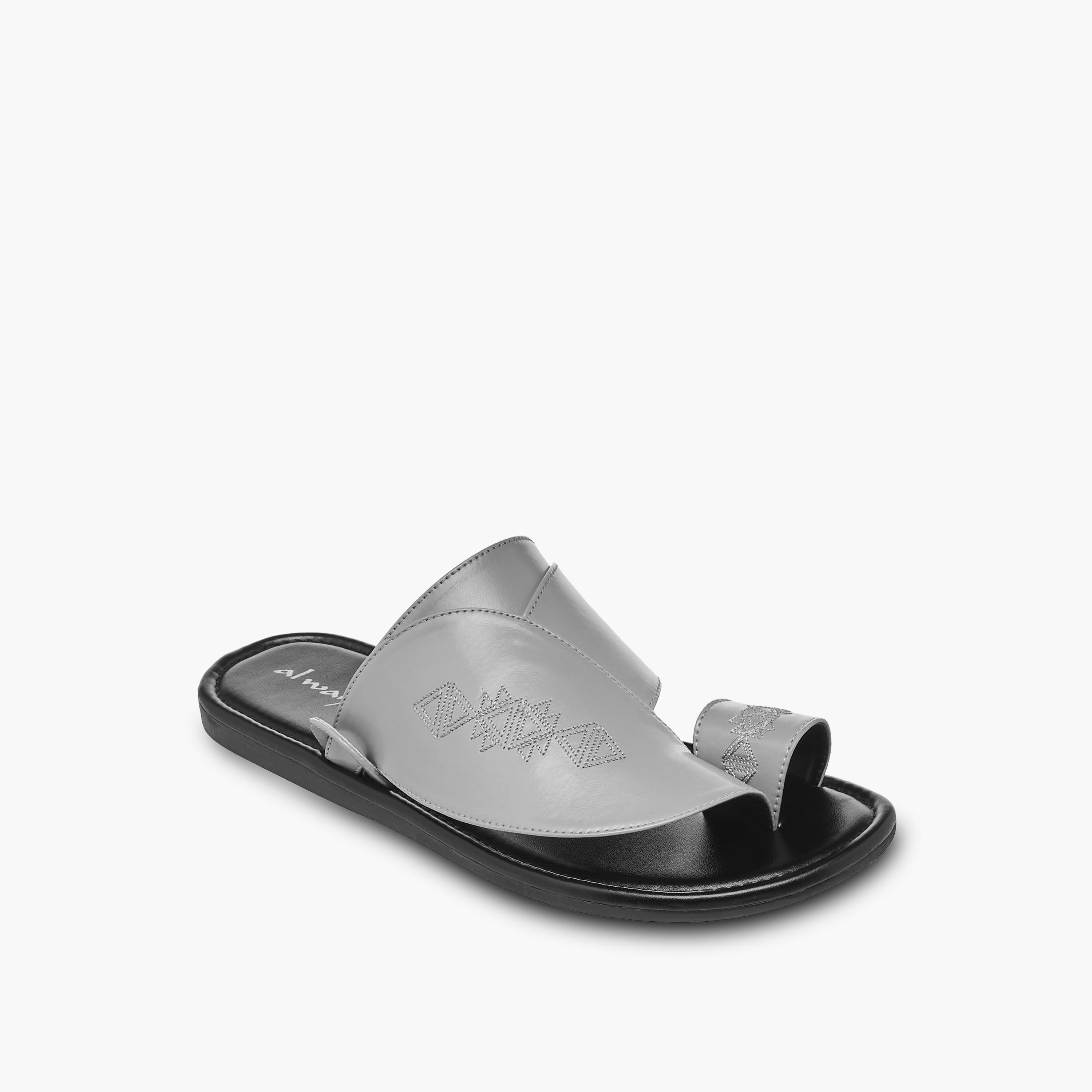 Al Waha Men Embroidered Arabic Sandals-men-shoes-sandals-image-8