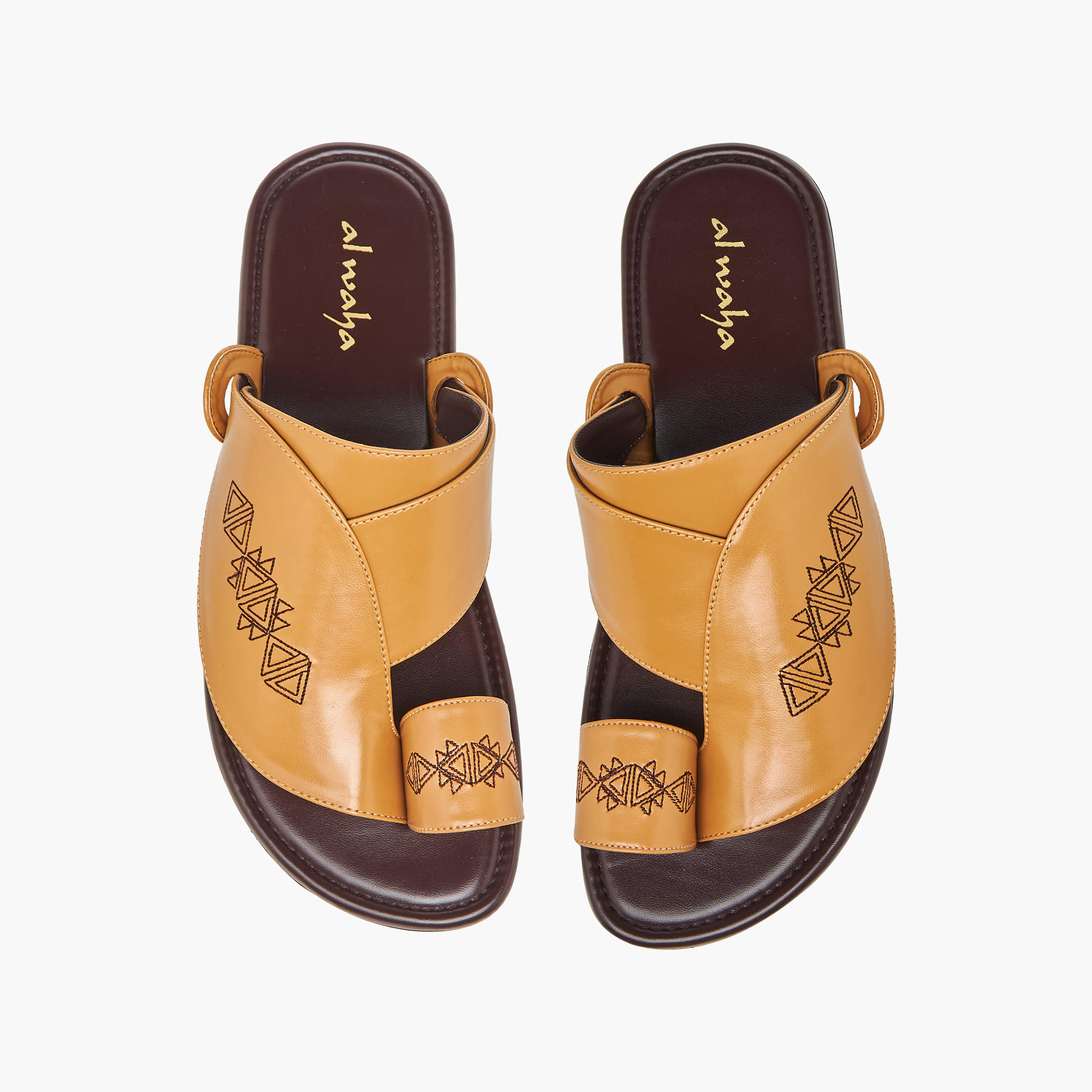 Al Waha Men Embroidered Arabic Sandals-men-shoes-sandals-image-1