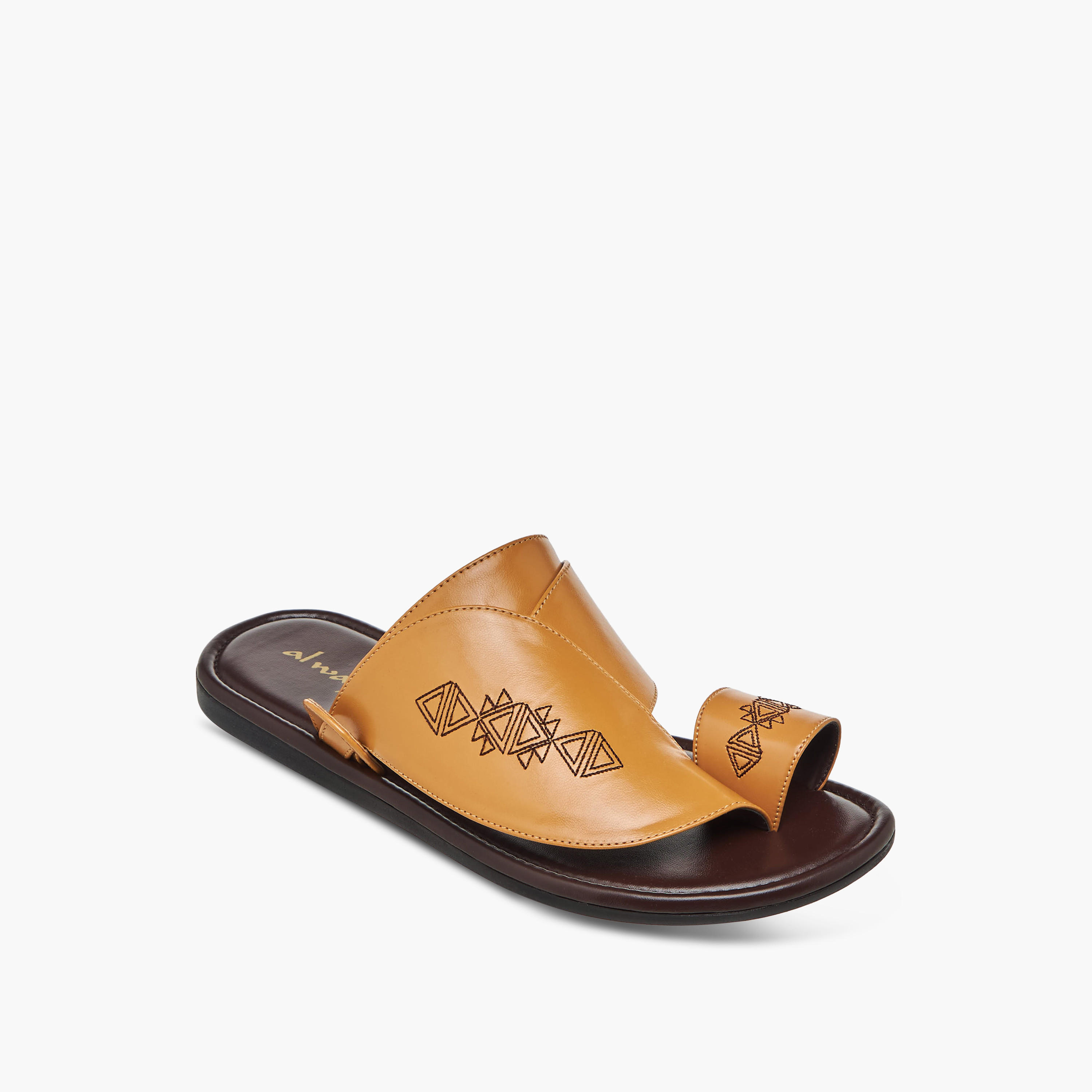 Al Waha Men Embroidered Arabic Sandals-men-shoes-sandals-image-2
