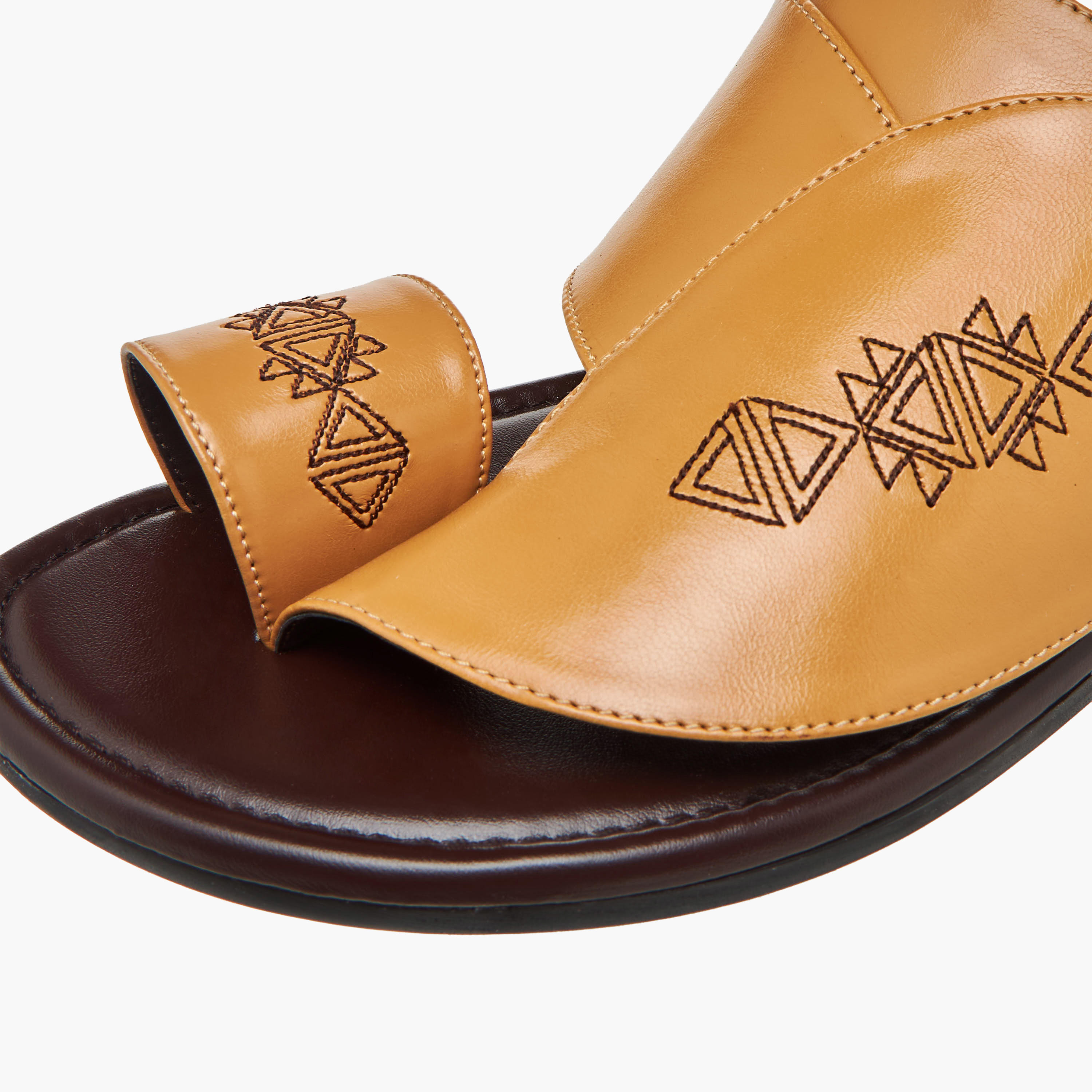 Al Waha Men Embroidered Arabic Sandals-men-shoes-sandals-image-4