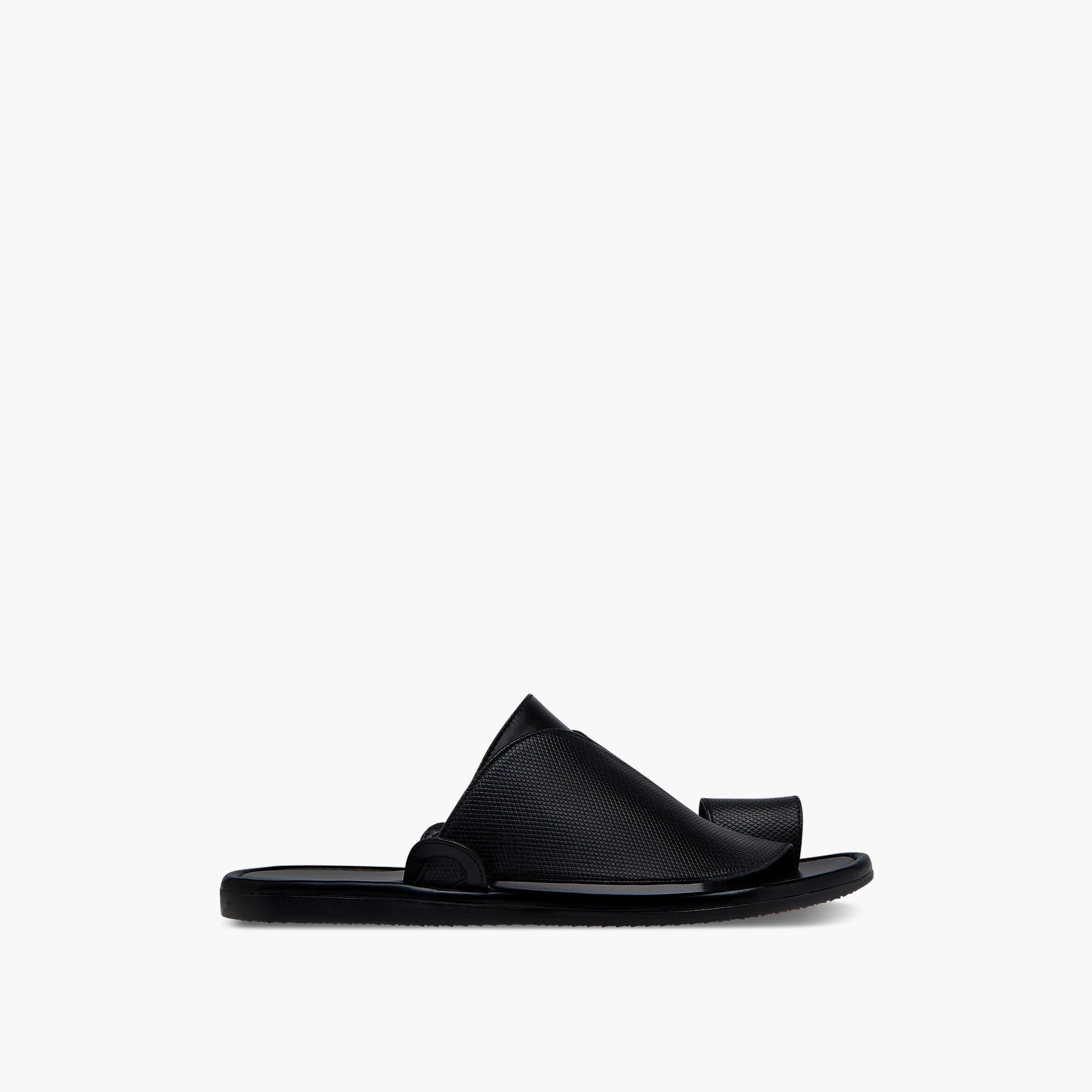 LBL by Shoexpress Textured Slip-On Arabic Sandals with Toe Loop-men-shoes-sandals-image-2