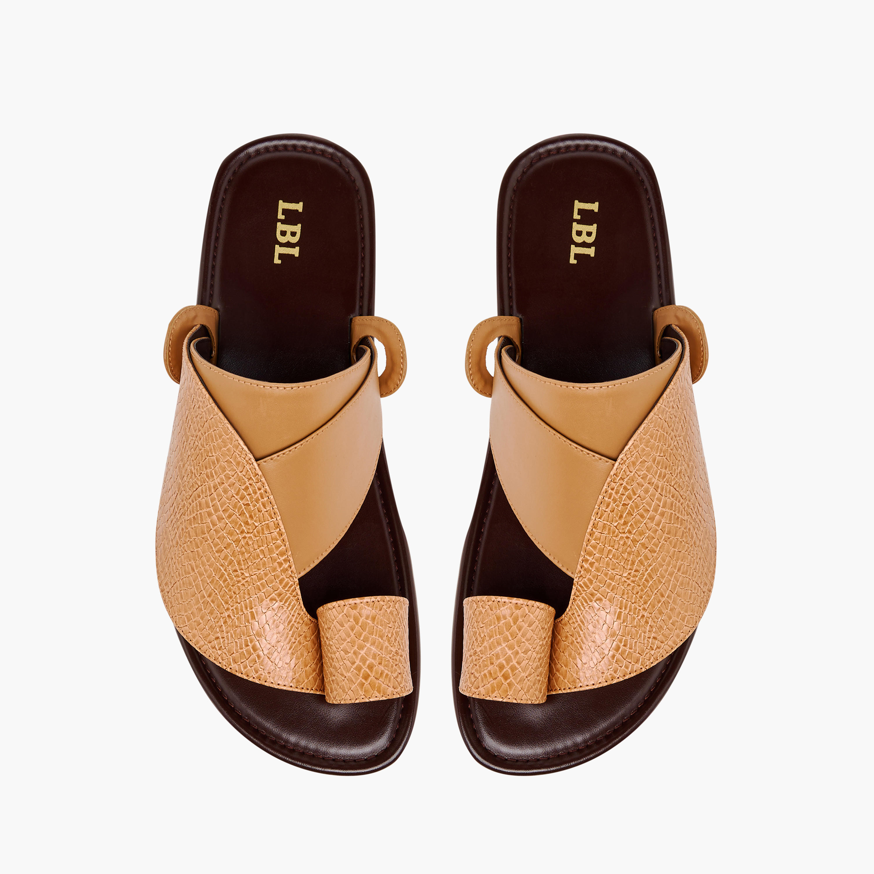 LBL by Shoexpress Textured Slip-On Arabic Sandals with Toe Loop Detail-men-shoes-sandals-image-1