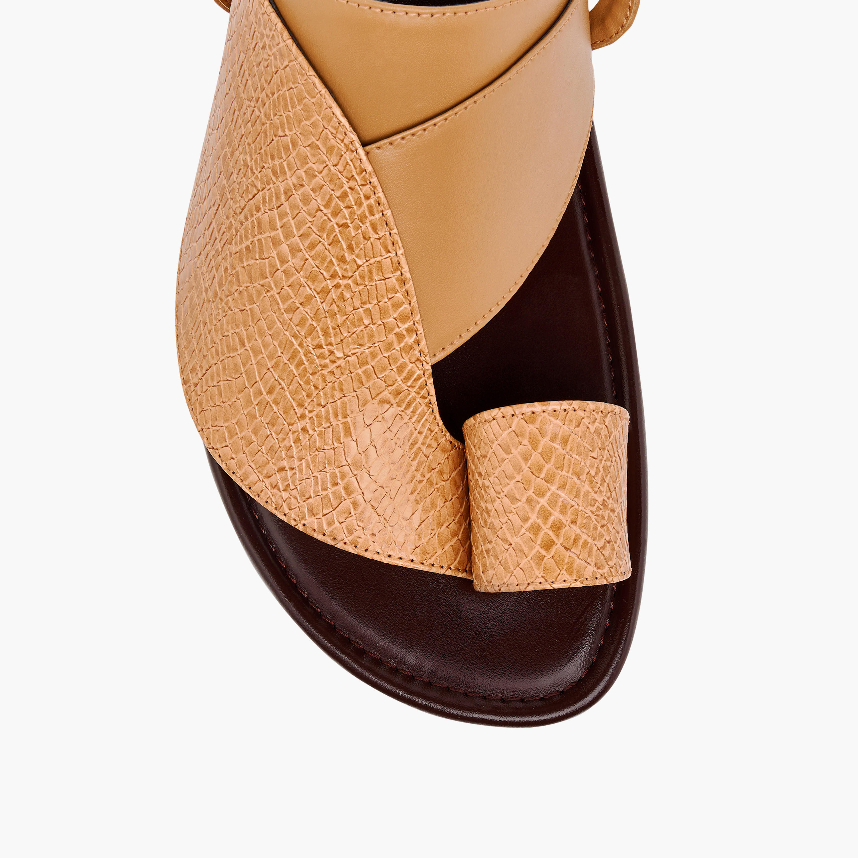 LBL by Shoexpress Textured Slip-On Arabic Sandals with Toe Loop Detail-men-shoes-sandals-image-3