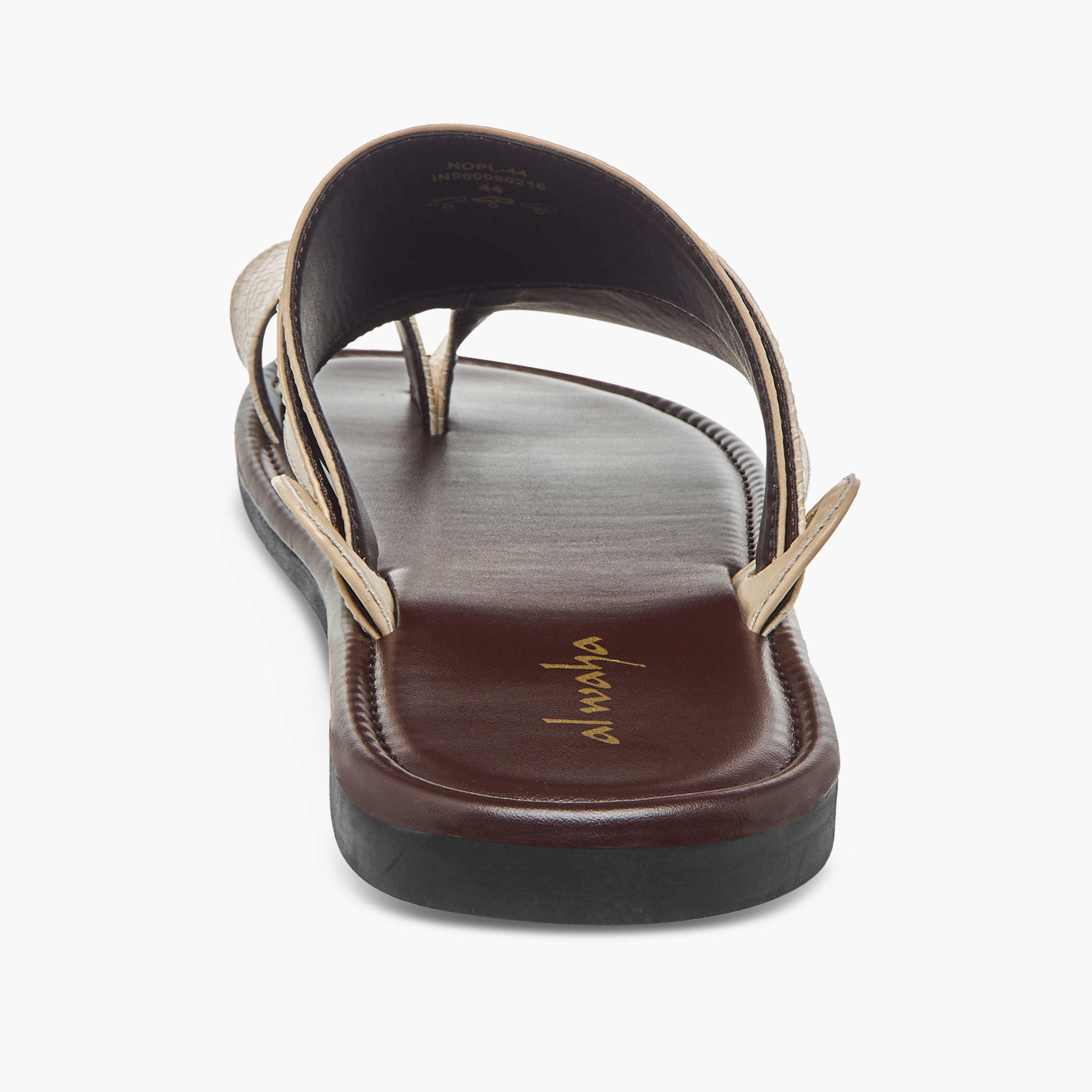 صندل عربي سهل الارتداء بارز الملمس وبتفاصيل حلقة إصبع إل بي إل من شو إكسبريس-men-shoes-sandals-image-5