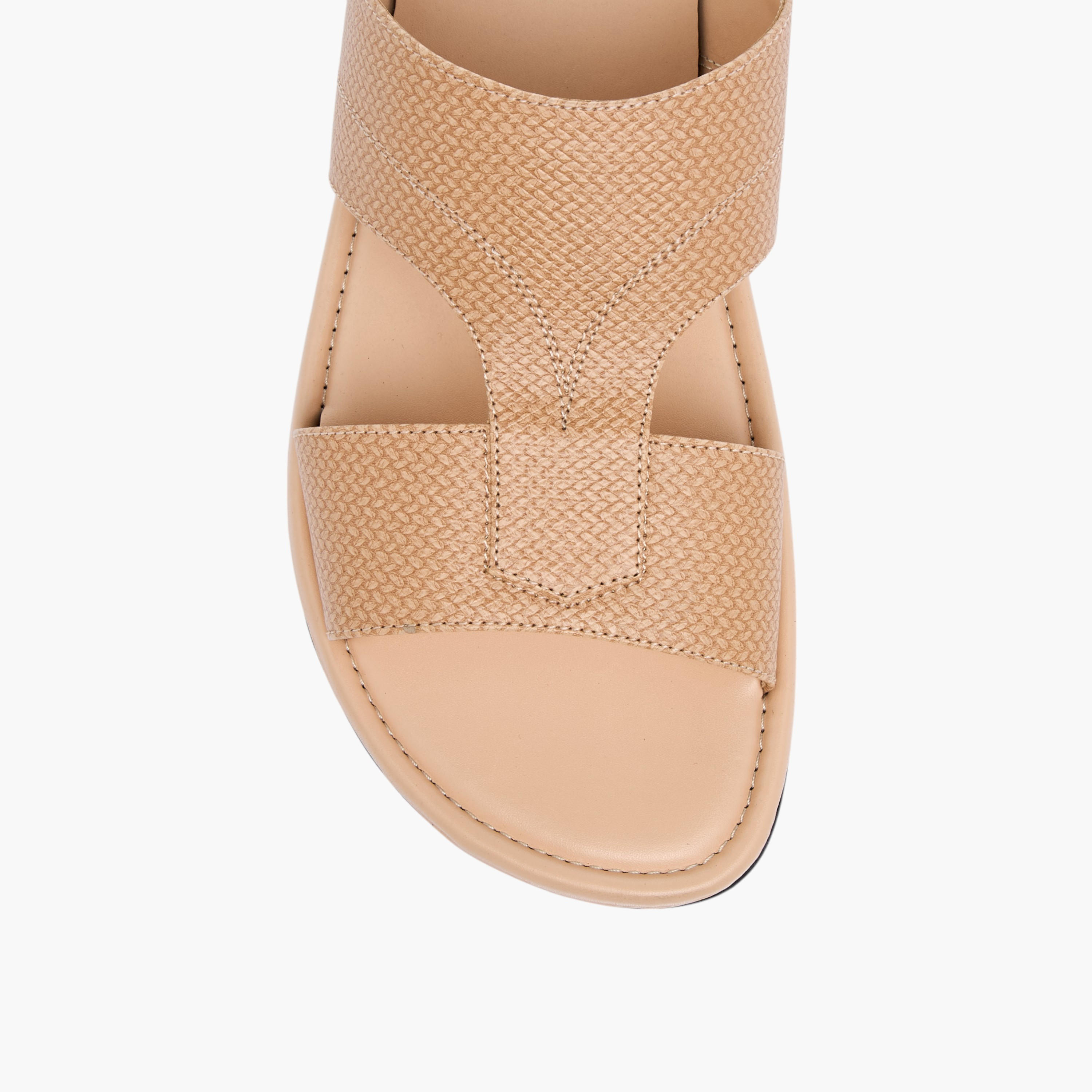 LBL by Shoexpress Textured Slip-On Arabic Sandals-men-shoes-sandals-image-3
