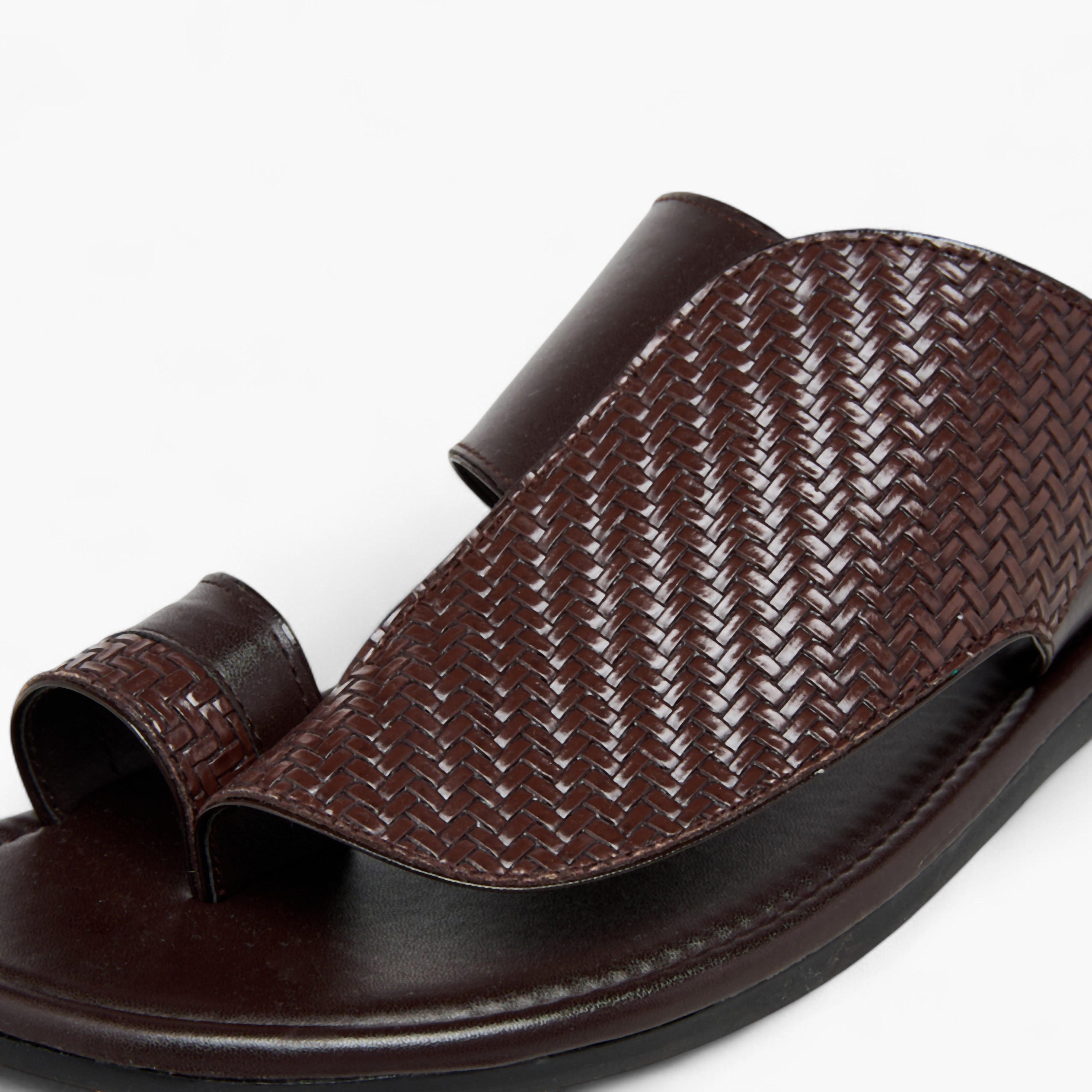 LBL by Shoexpress Textured Arabic Sandals-men-shoes-sandals-image-4