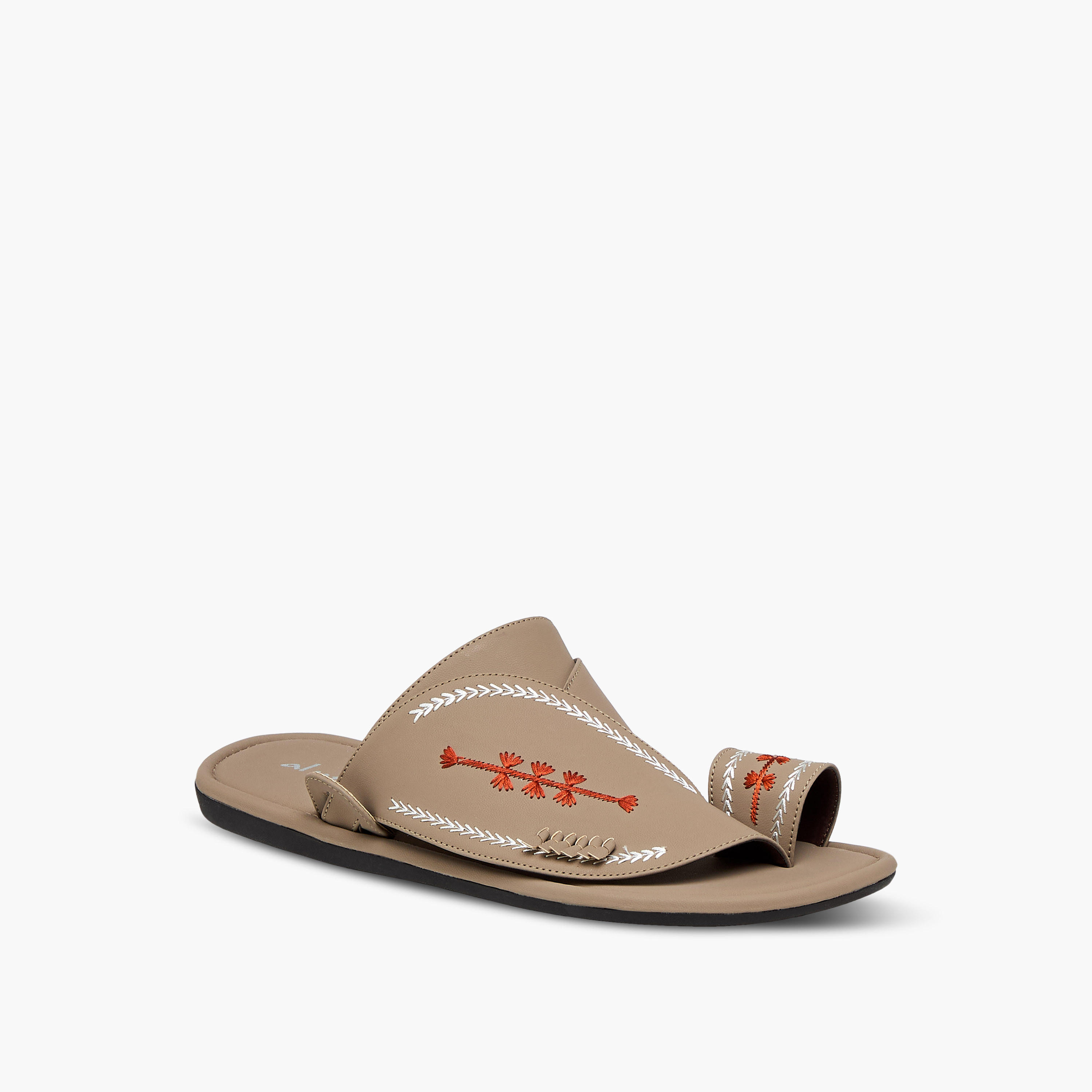 Al Waha Embroidered Slip-On Arabic Sandals-men-shoes-sandals-image-2