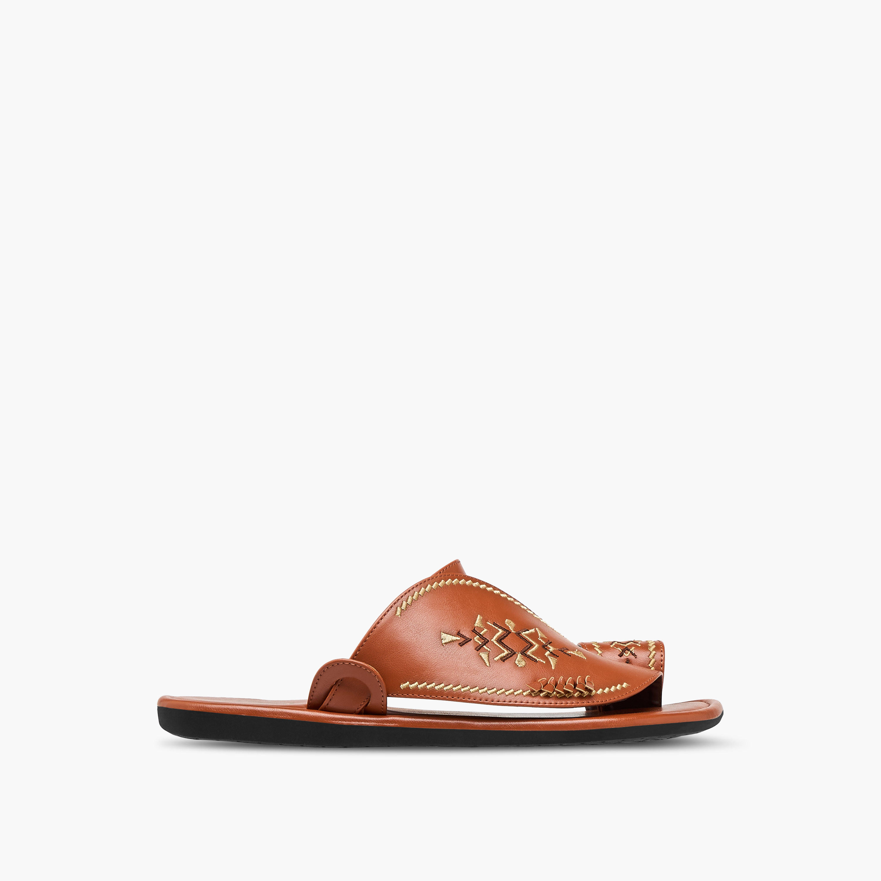 Al Waha Embroidered Slip-On Arabic Sandals-men-shoes-sandals-image-3
