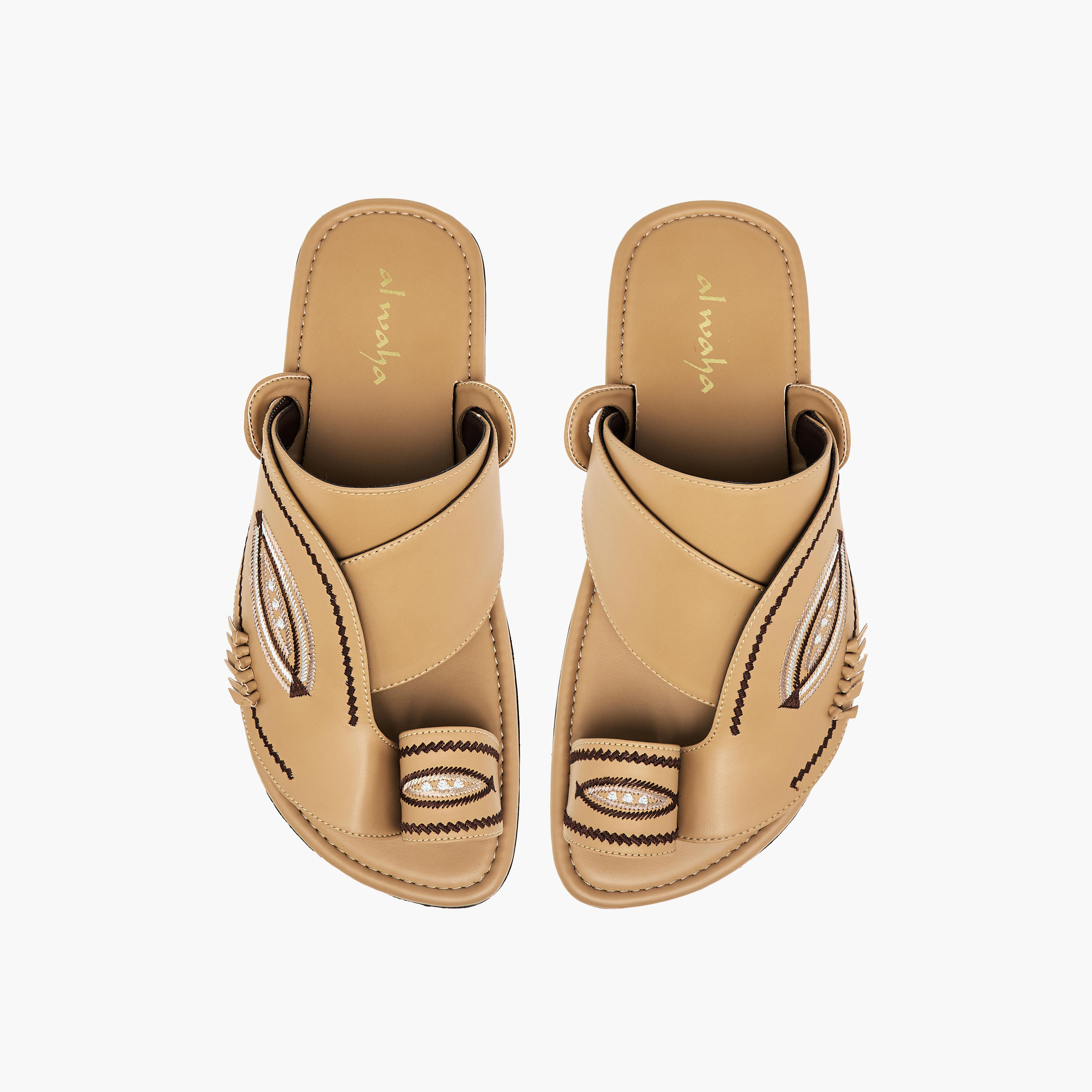 Al Waha Men Embroidered Arabic Sandals-men-shoes-sandals-image-1