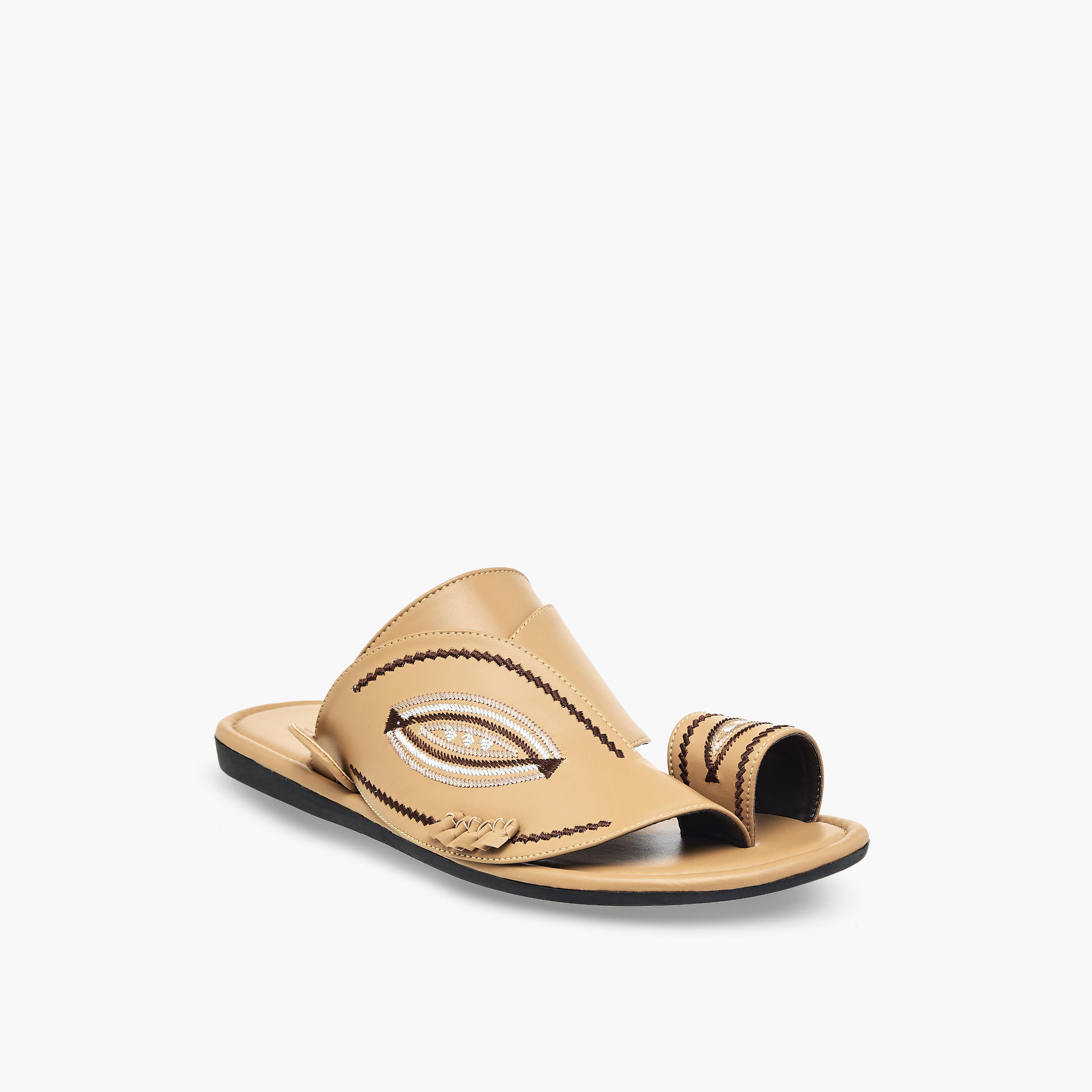 Al Waha Men Embroidered Arabic Sandals-men-shoes-sandals-image-2