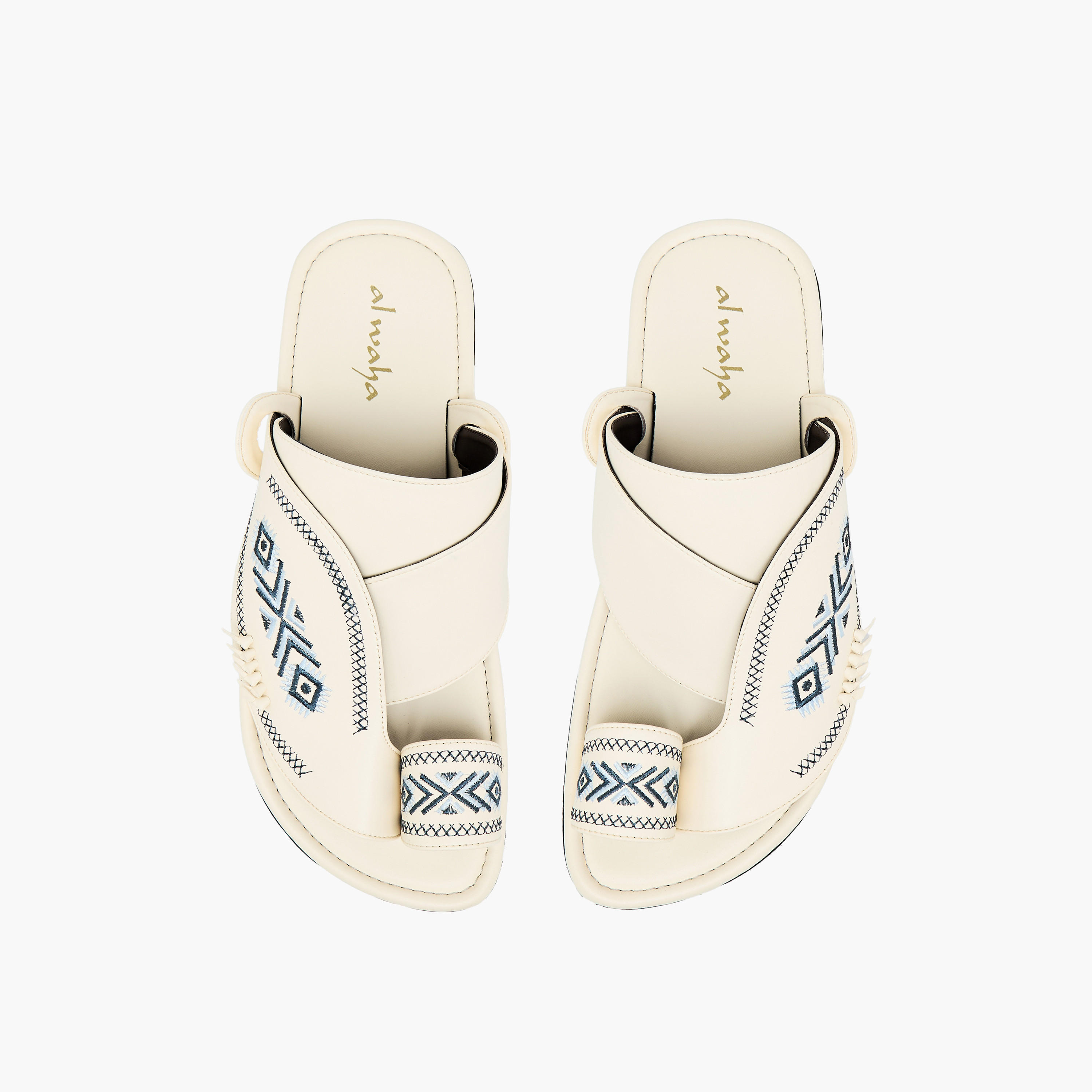 Al Waha Men Embroidered Arabic Sandals-men-shoes-sandals-image-1
