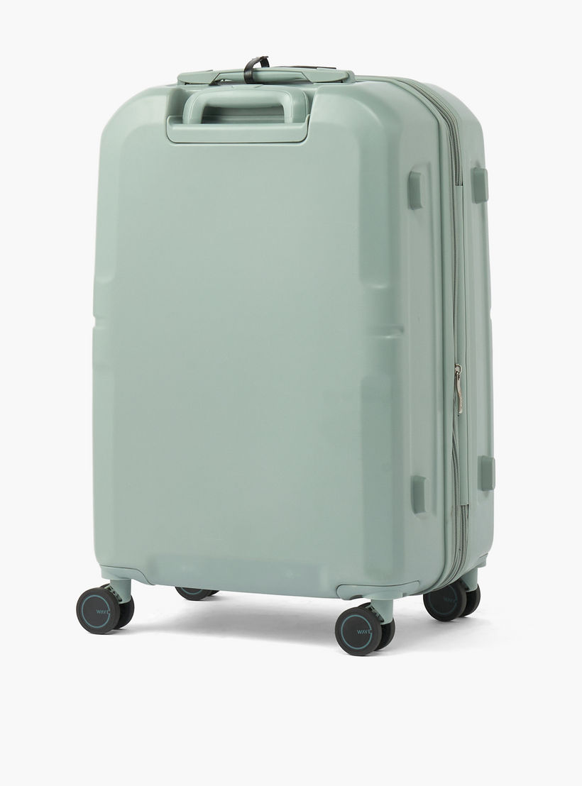 WAVE Solid Hardcase Luggage Trolley with Retractable Handle - 24 inches Check-In Bag-travel-luggagesandbags-luggage-image-3