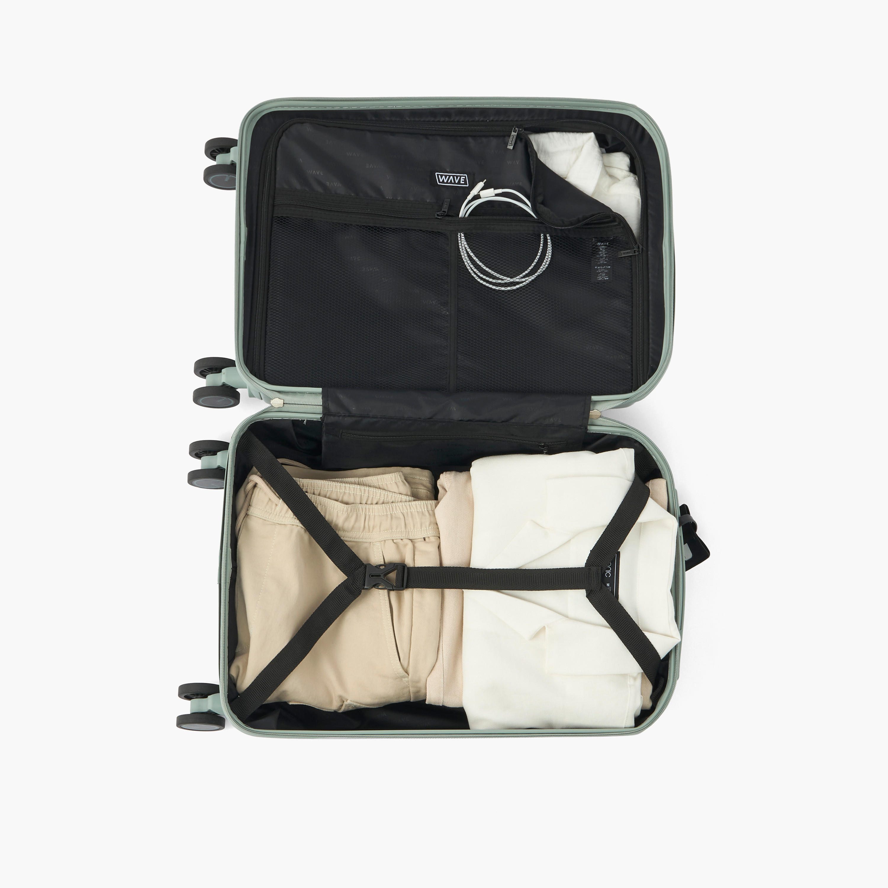 WAVE Solid Hardcase Luggage Trolley with Retractable Handle - 20 inches Cabin Bag-travel-luggagesandbags-luggage-image-9