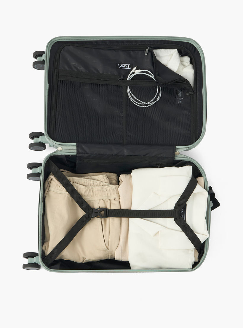 WAVE Solid Hardcase Luggage Trolley with Retractable Handle - 20 inches Cabin Bag-travel-luggagesandbags-luggage-image-9