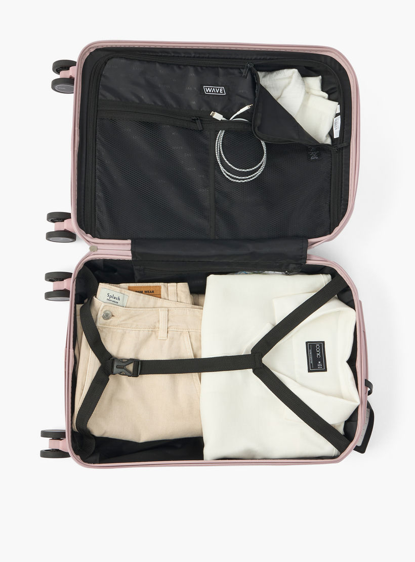 WAVE Solid Hardcase Luggage Trolley with Retractable Handle - 20 inches Cabin Bag-travel-luggagesandbags-luggage-image-9