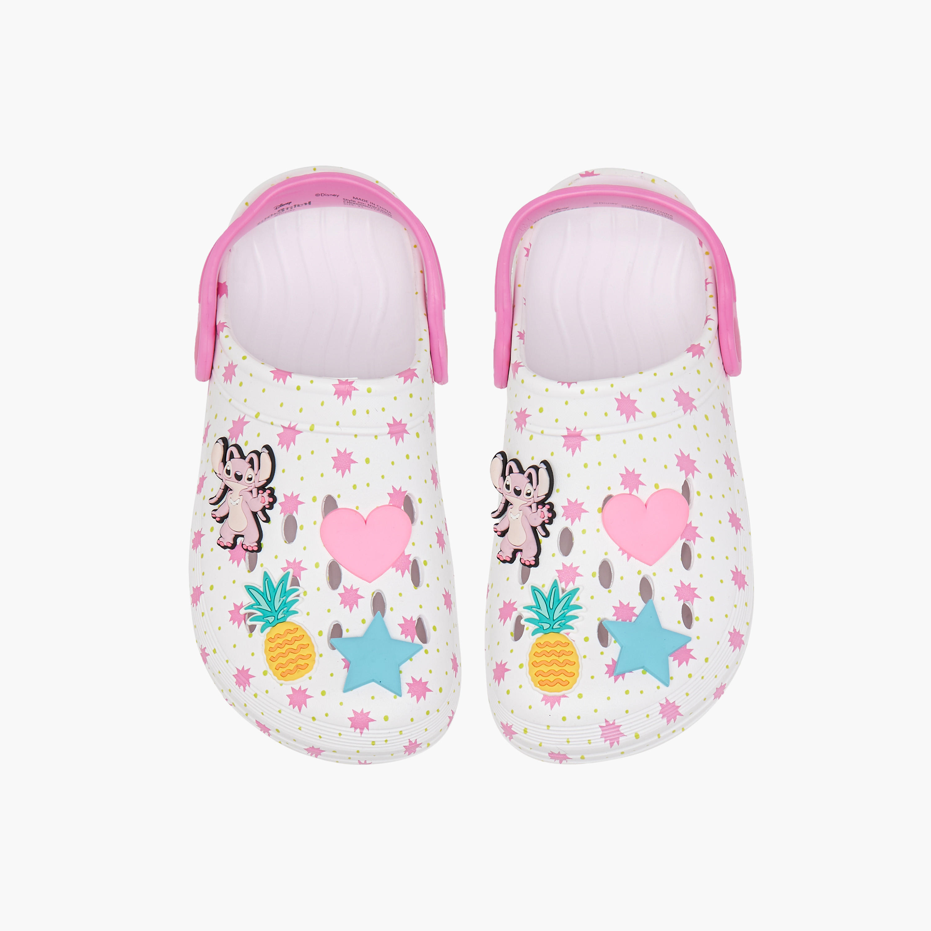 Disney Angel Applique Clogs with Back Strap-girls-shoes-flipflopsandslides-image-1