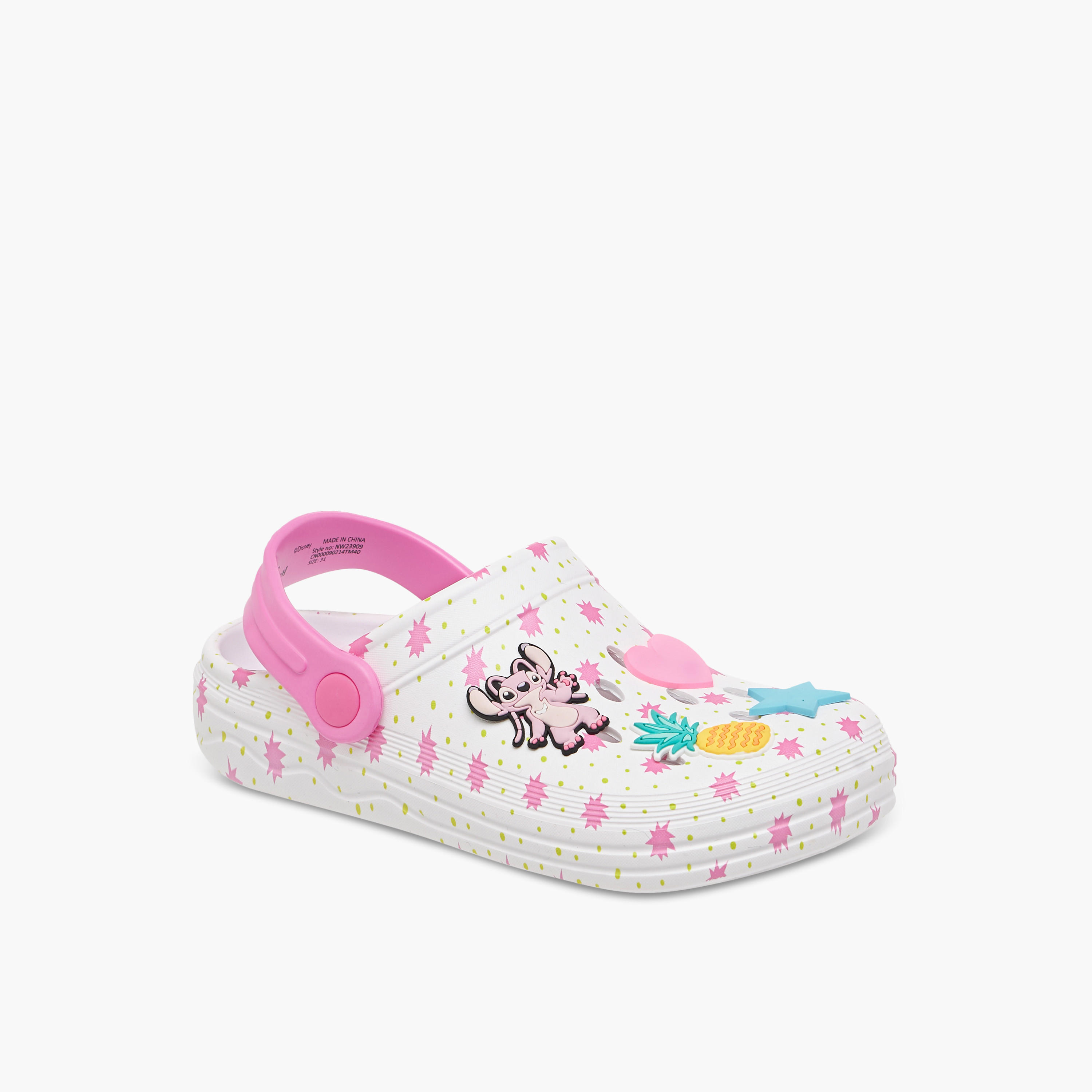 Disney Angel Applique Clogs with Back Strap-girls-shoes-flipflopsandslides-image-2