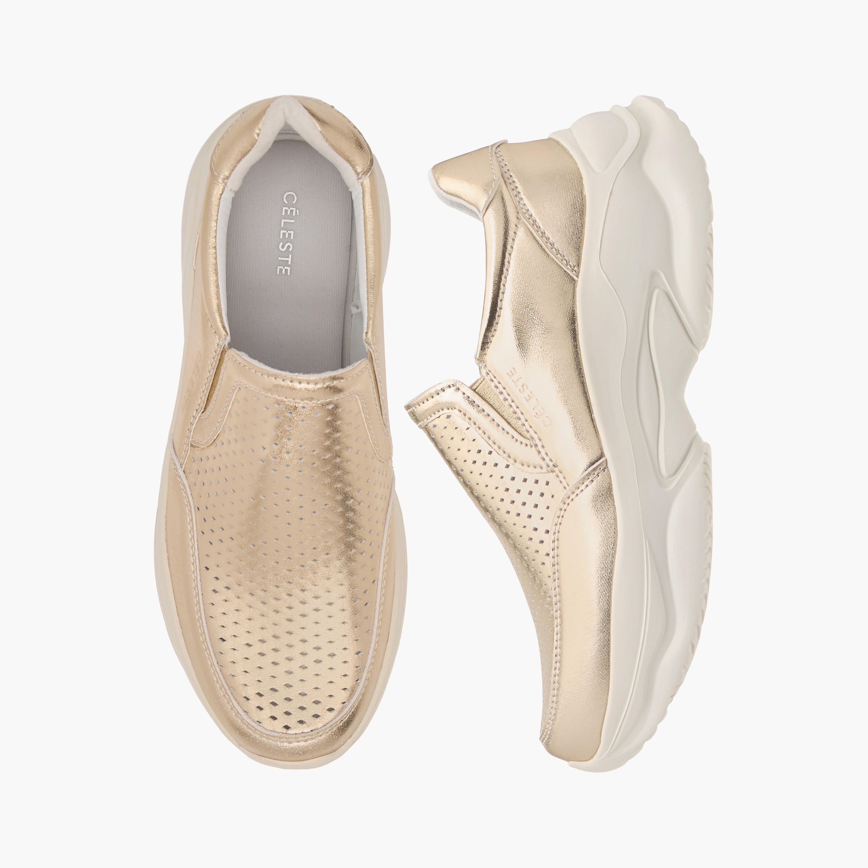 Celeste Women's Cutout Detail Slip-On Sneakers with Chunky Sole-women-shoes-sneakers-image-1