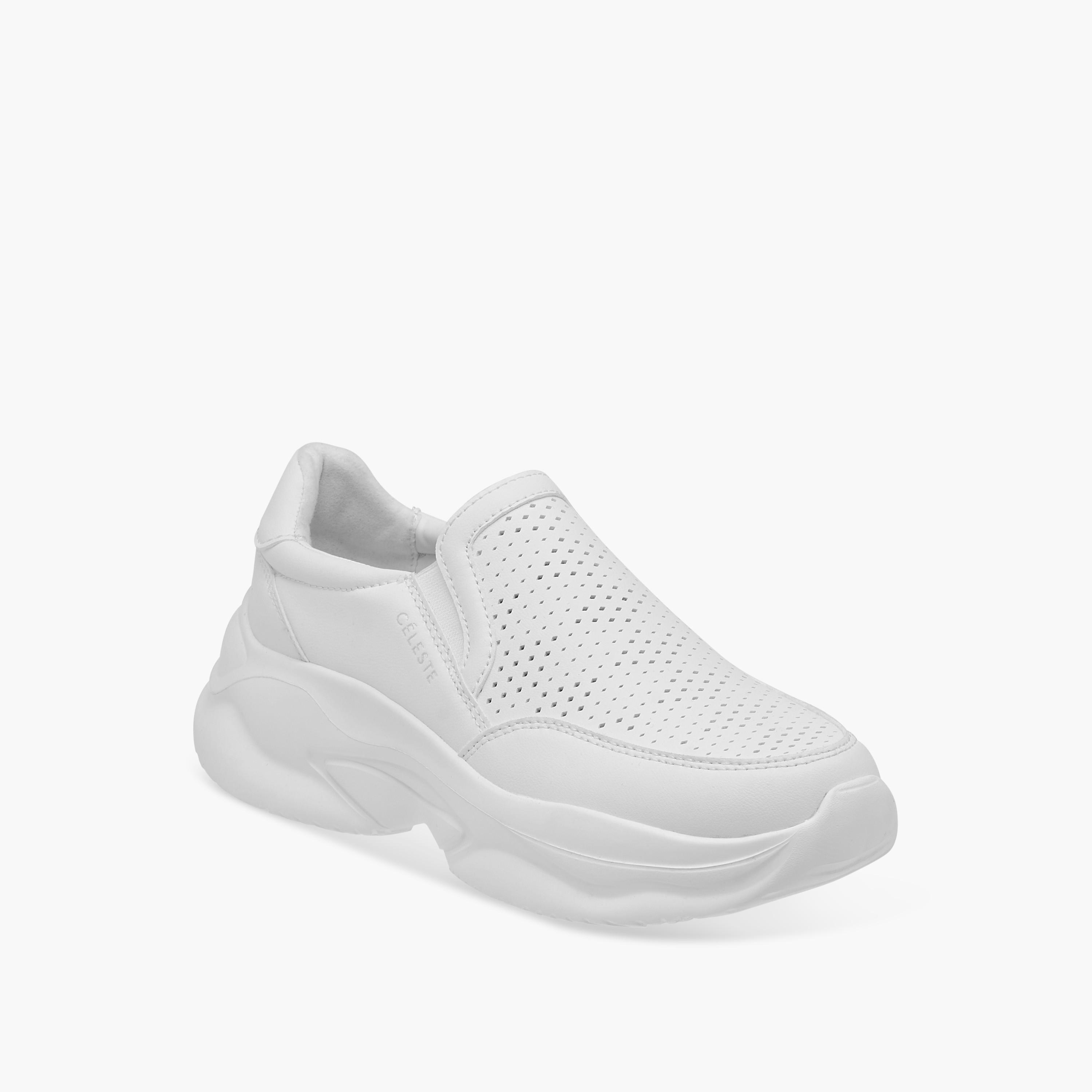 Celeste Women's Cutout Detail Slip-On Sneakers with Chunky Sole-women-shoes-sneakers-image-2