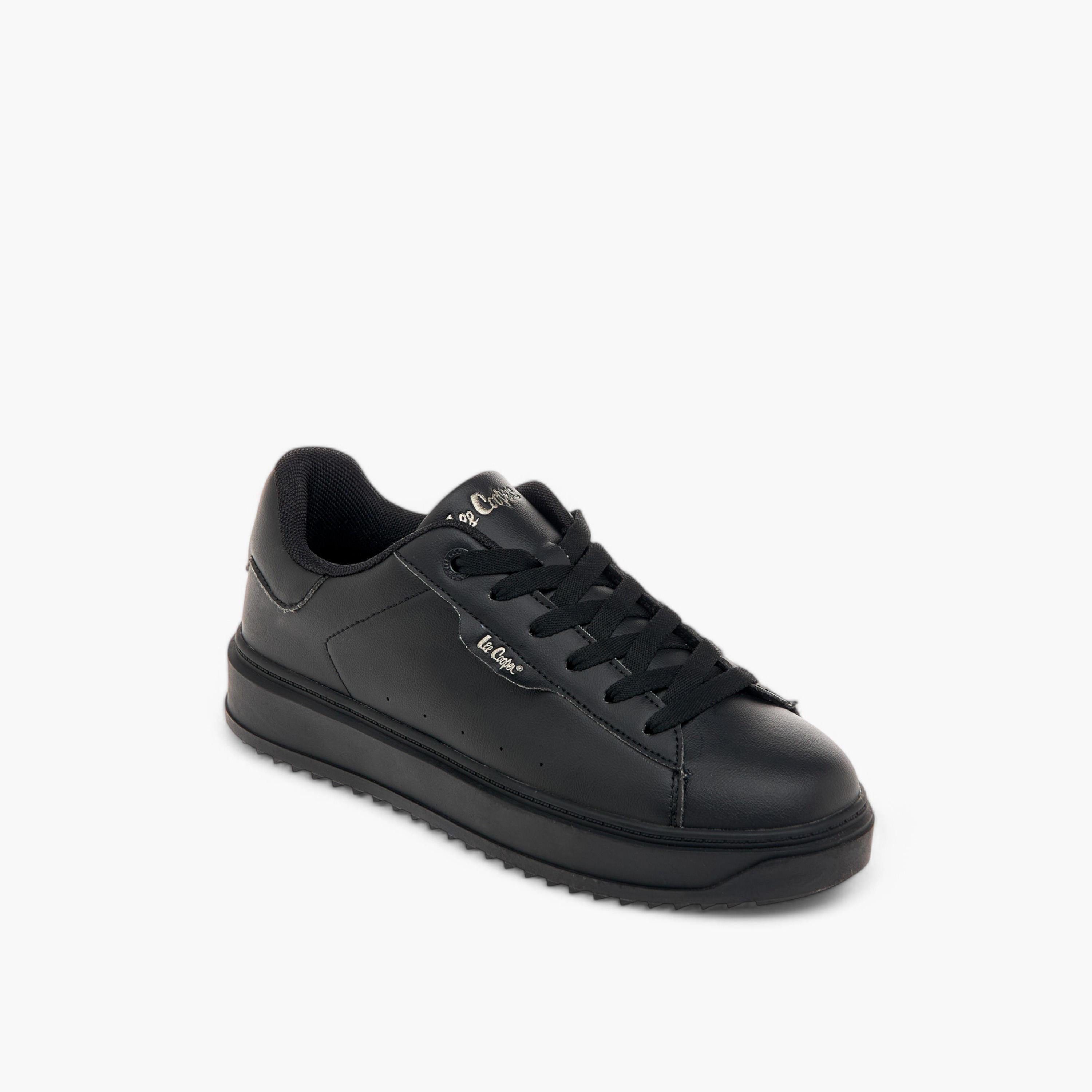 Lee Cooper Women's Panelled Sneakers with Lace-Up Closure-women-shoes-sneakers-image-2