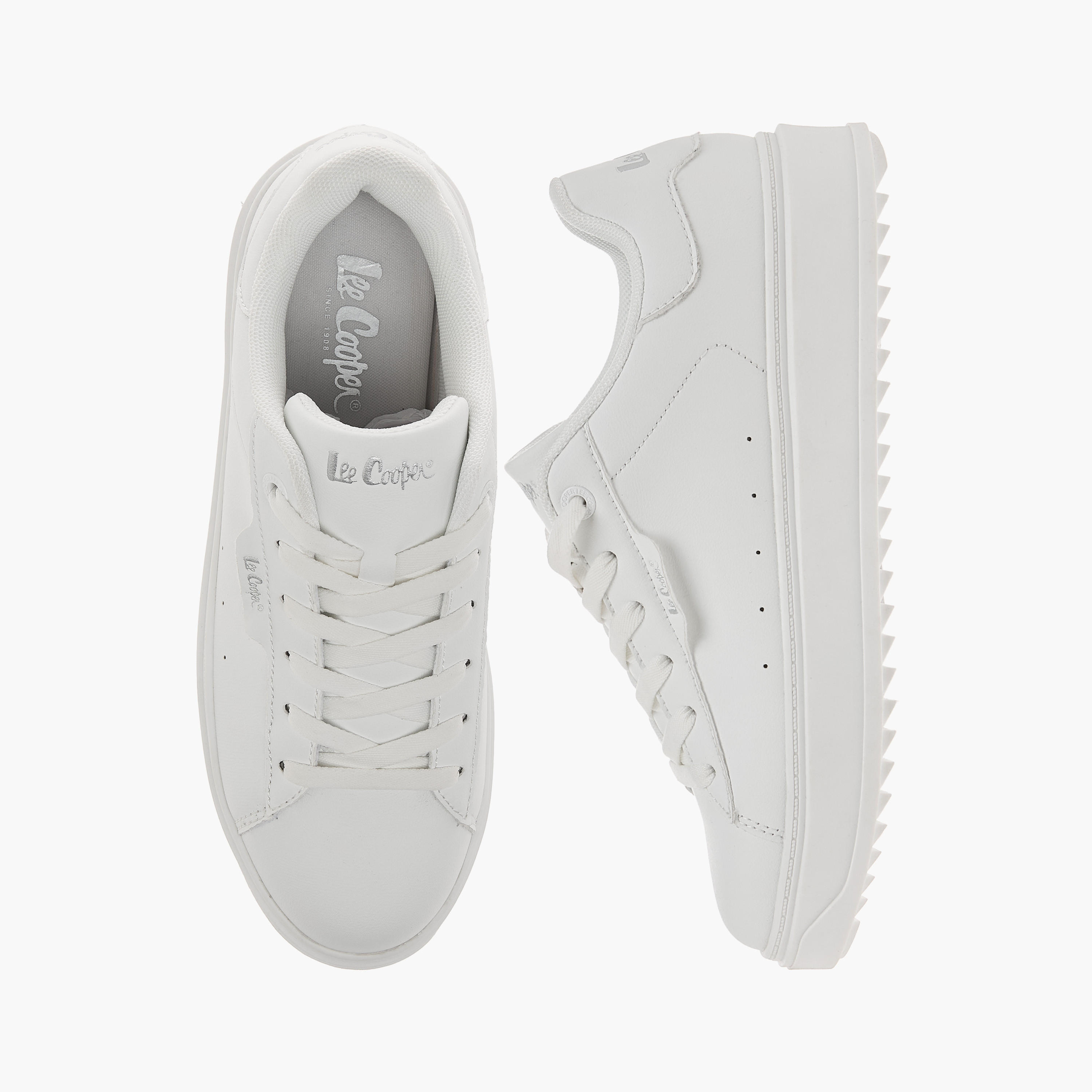 Lee Cooper Women's Panelled Sneakers with Lace-Up Closure-women-shoes-sneakers-image-1