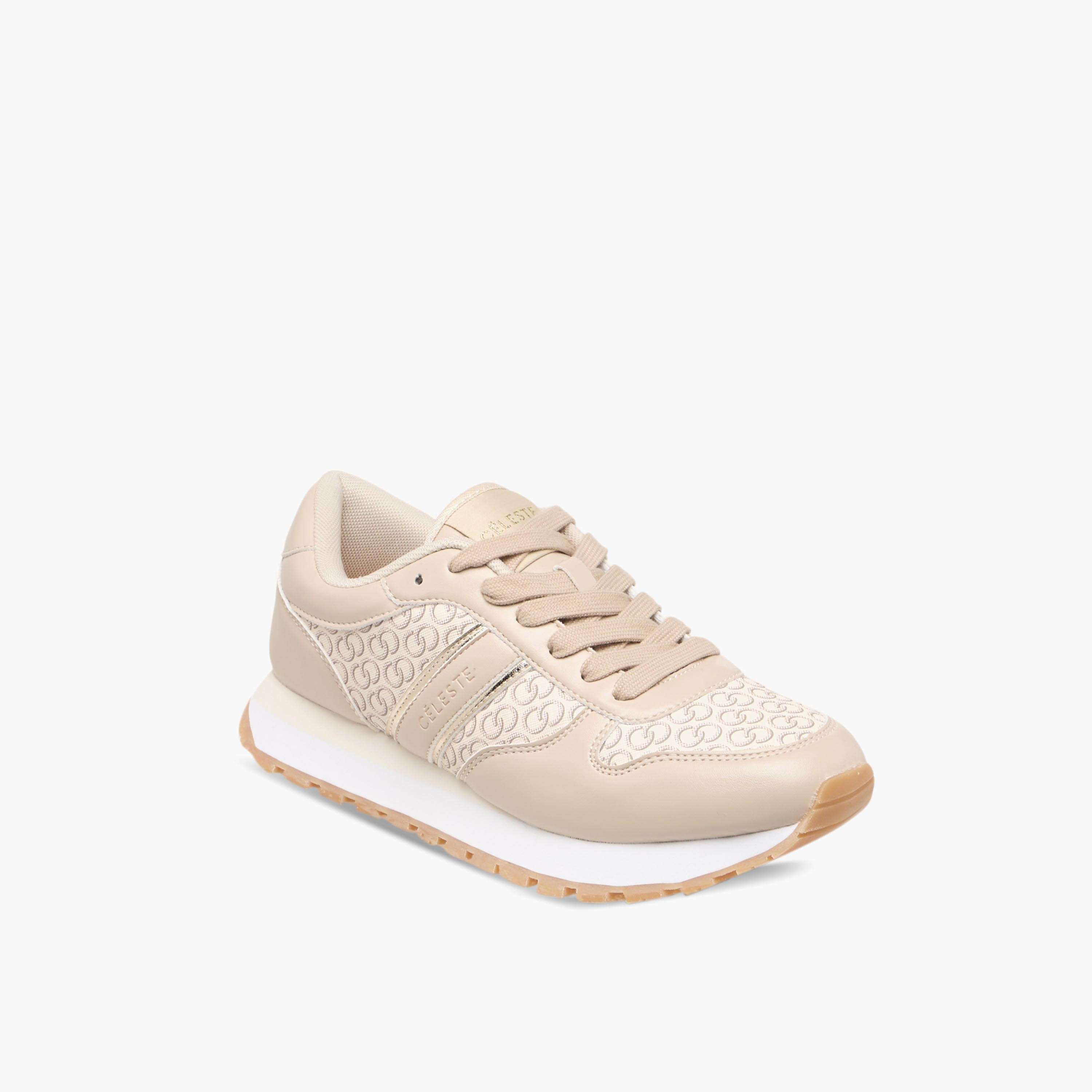 Celeste Women's Monogram Print Lace-Up Sneakers-women-shoes-sneakers-image-3