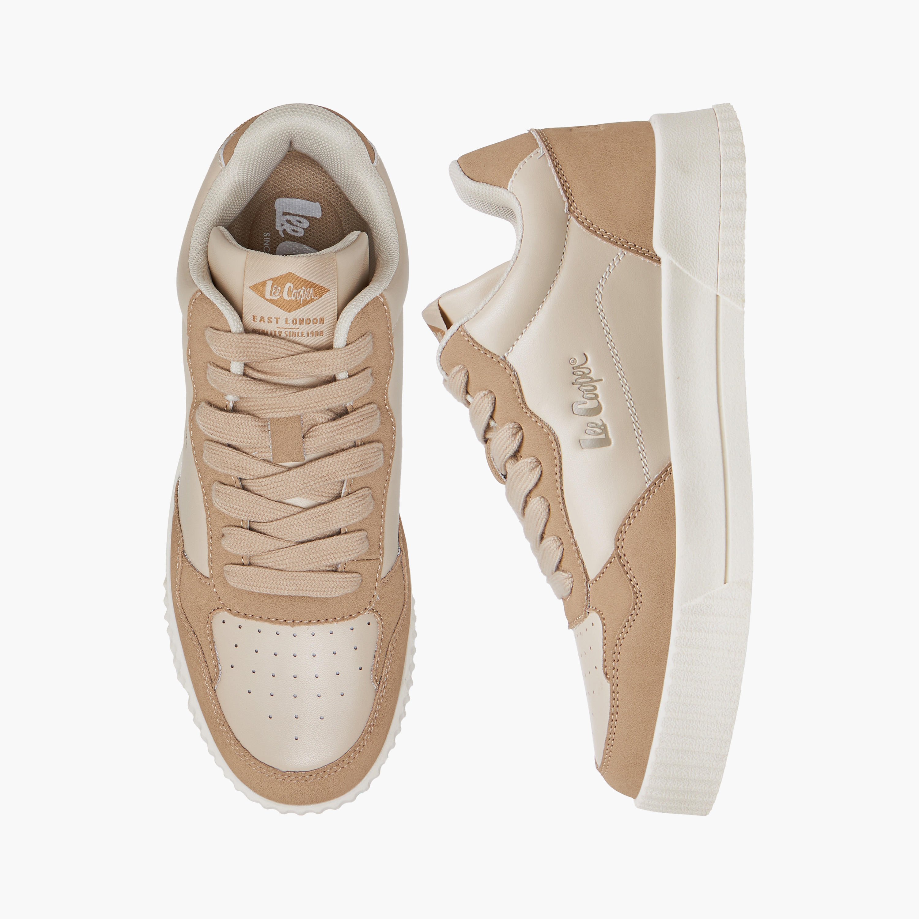 Lee Cooper Women's Logo Detail Sneakers with Lace-Up Closure-women-shoes-sneakers-image-1
