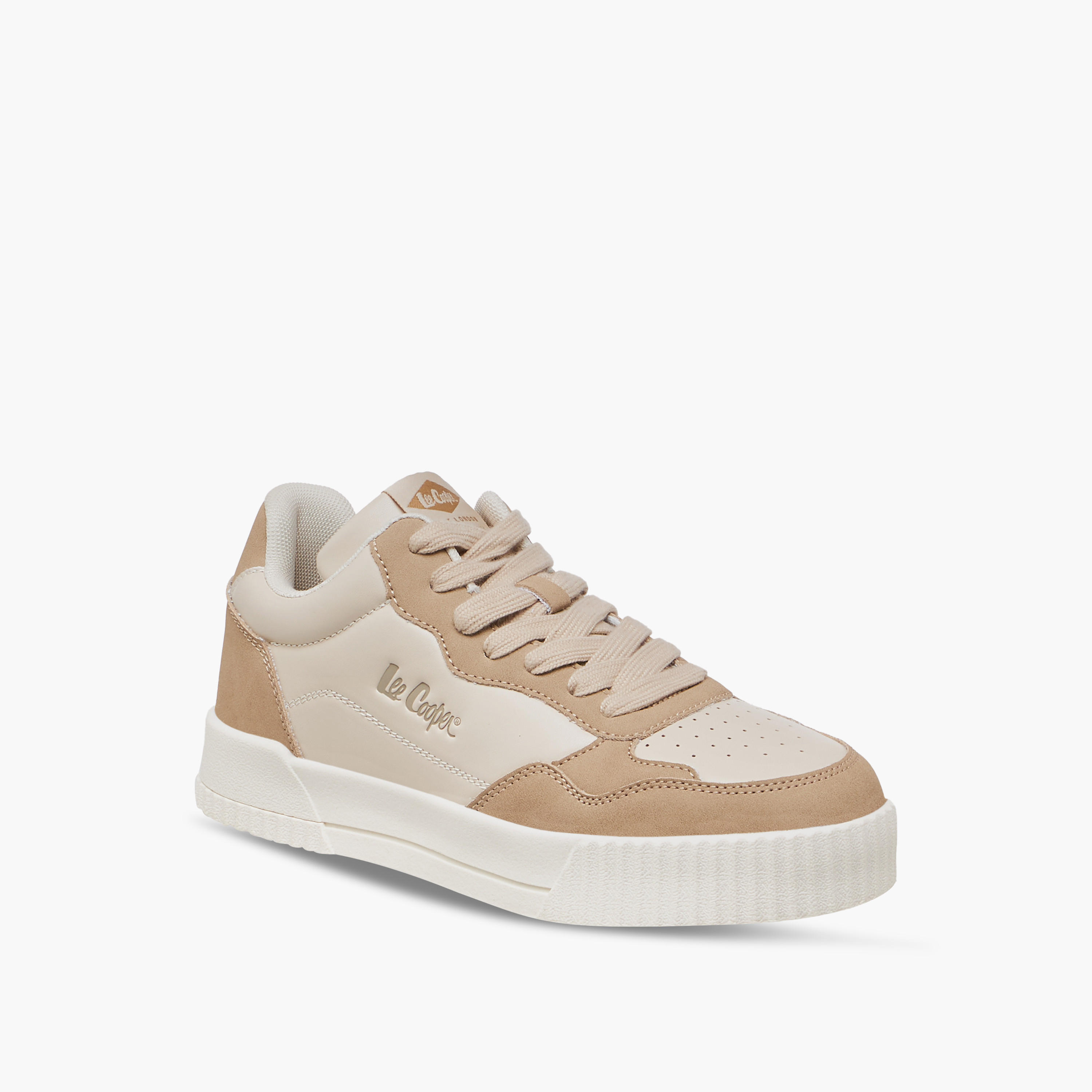 Lee Cooper Women's Logo Detail Sneakers with Lace-Up Closure-women-shoes-sneakers-image-2
