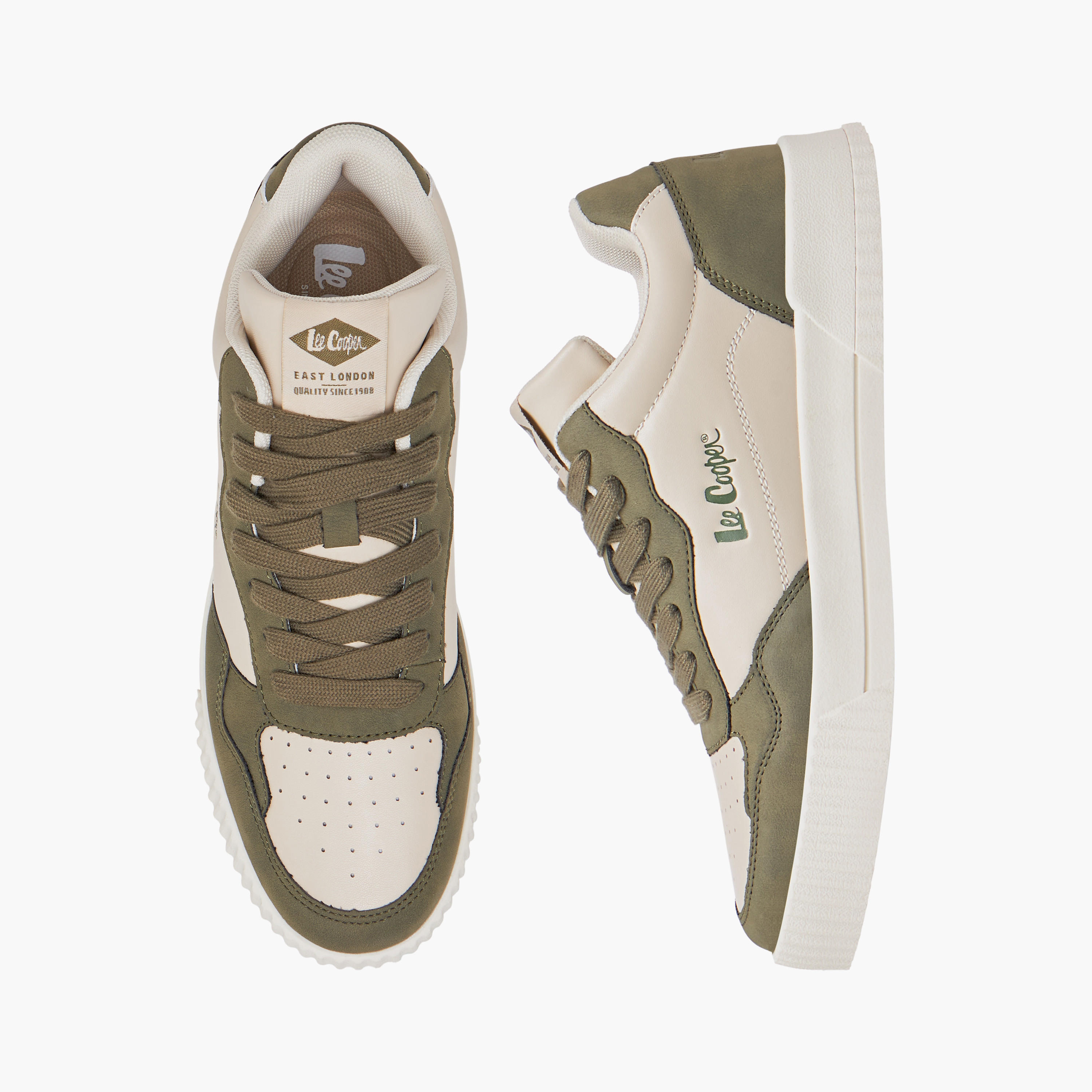 Lee Cooper Women's Logo Detail Sneakers with Lace-Up Closure-women-shoes-sneakers-image-1