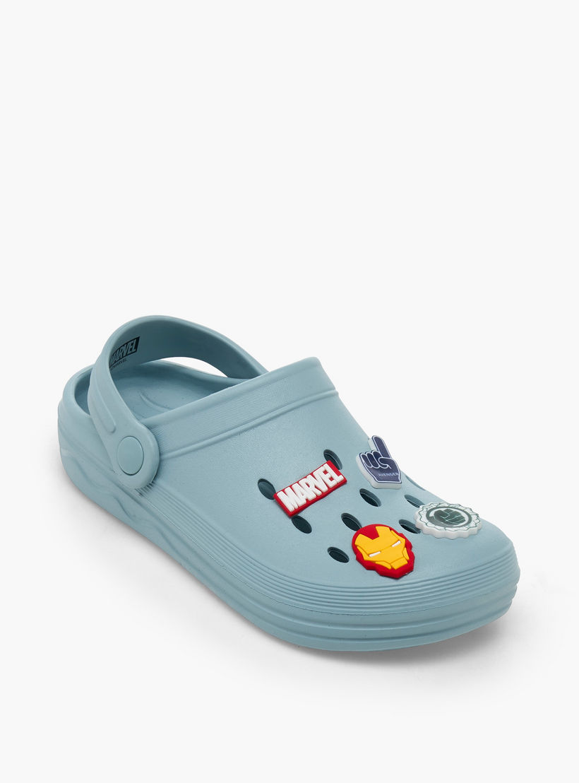 Boys Backstrap Avengers Accent Clogs-boys-shoes-flipflopsandslides-image-2