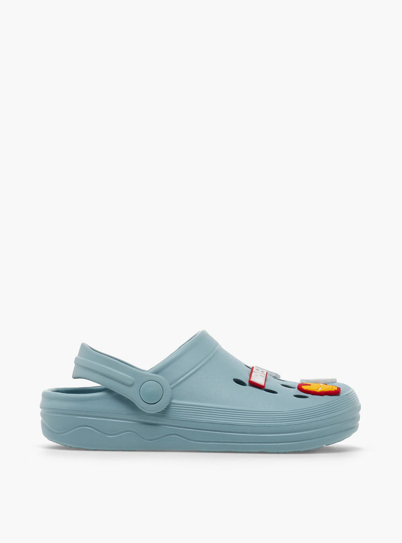 Boys Backstrap Avengers Accent Clogs-boys-shoes-flipflopsandslides-image-3