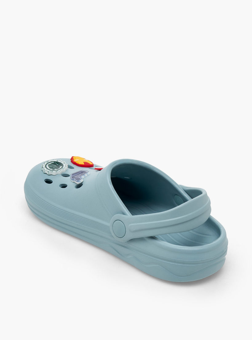 Boys Backstrap Avengers Accent Clogs-boys-shoes-flipflopsandslides-image-5