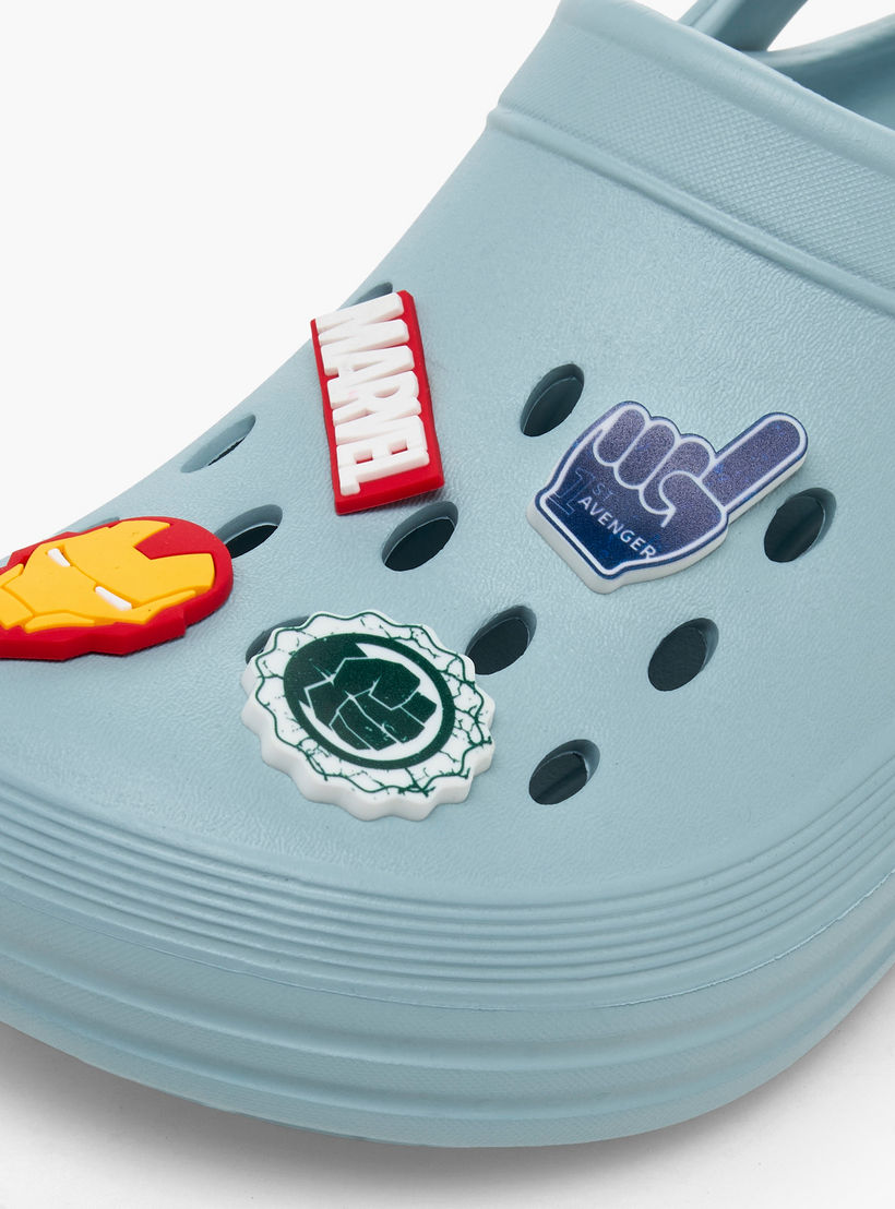 Boys Backstrap Avengers Accent Clogs-boys-shoes-flipflopsandslides-image-7