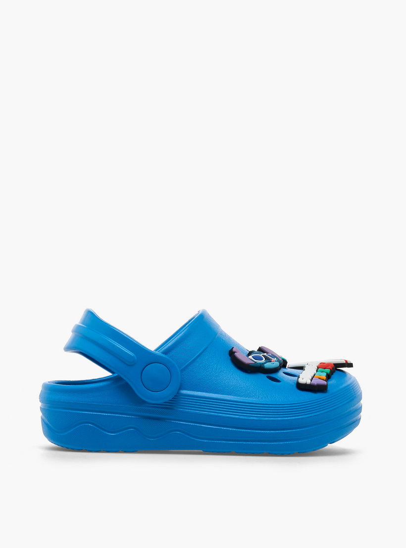 صندل كلوج بحزام خلفي بزينة ستيتش للأولاد من ديزني-boys-shoes-sandals-image-3