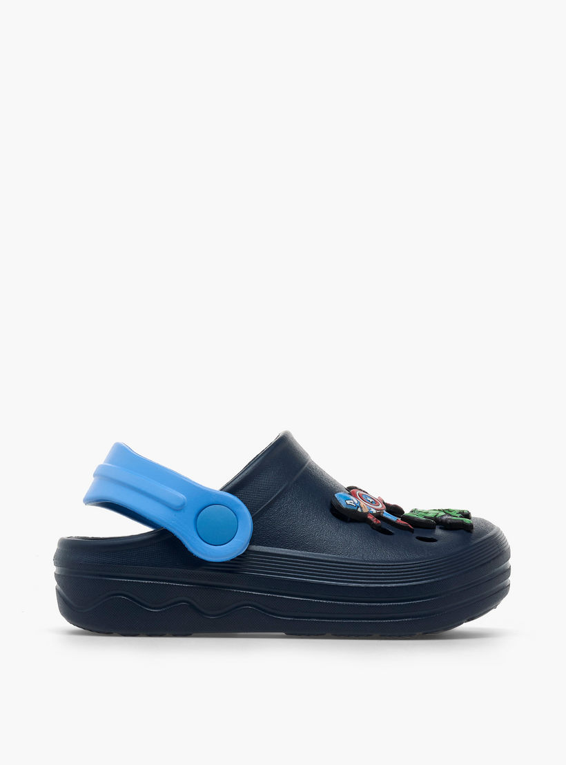 Boys Backstrap Avengers Accent Clogs-boys-shoes-flipflopsandslides-image-3
