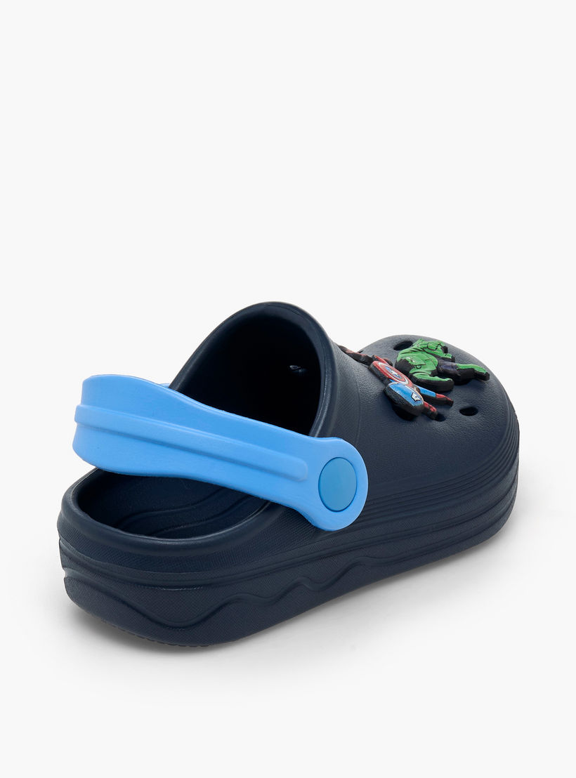 Boys Backstrap Avengers Accent Clogs-boys-shoes-flipflopsandslides-image-6