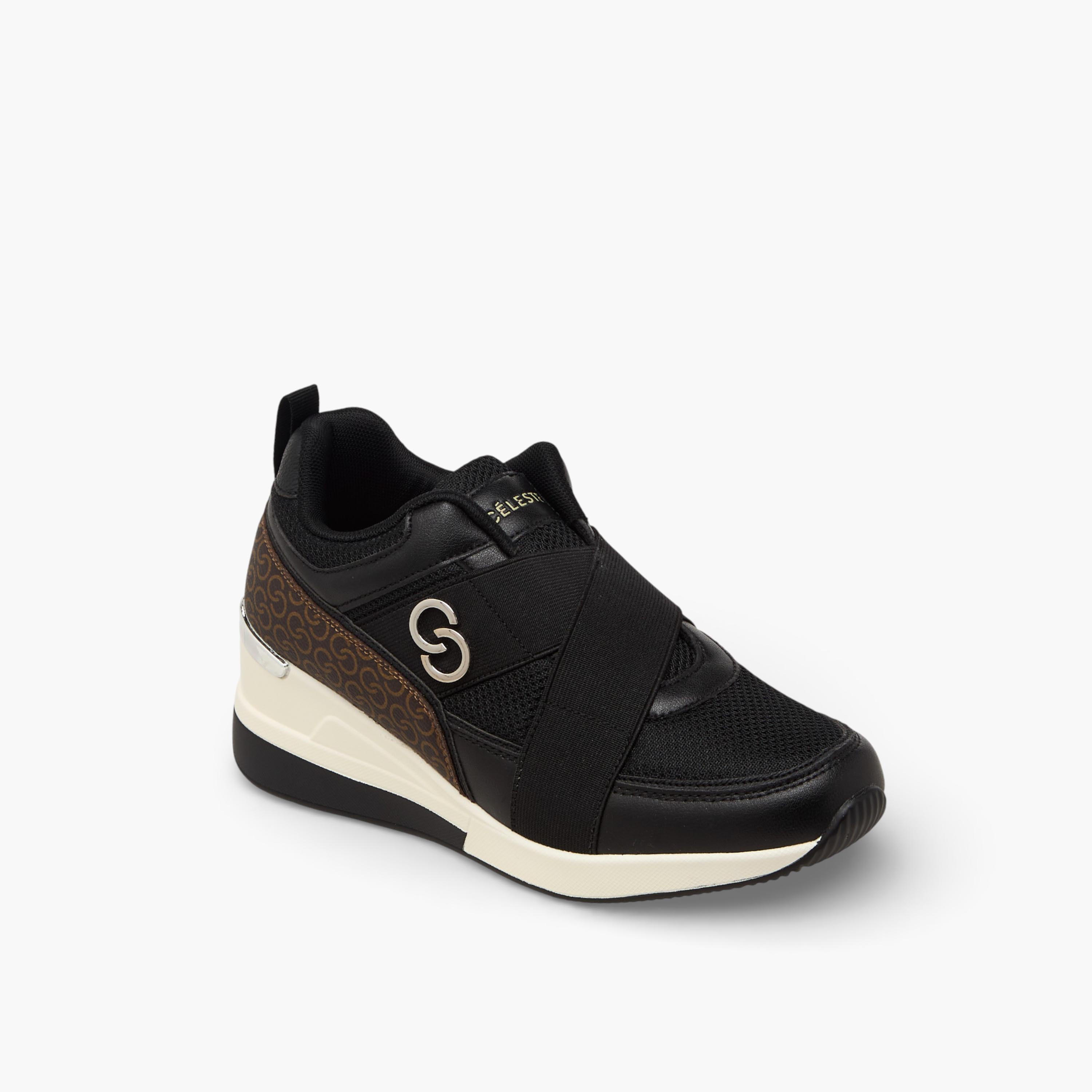 Celeste Women Monogram Print Ankle Sneakers-women-shoes-sneakers-image-2