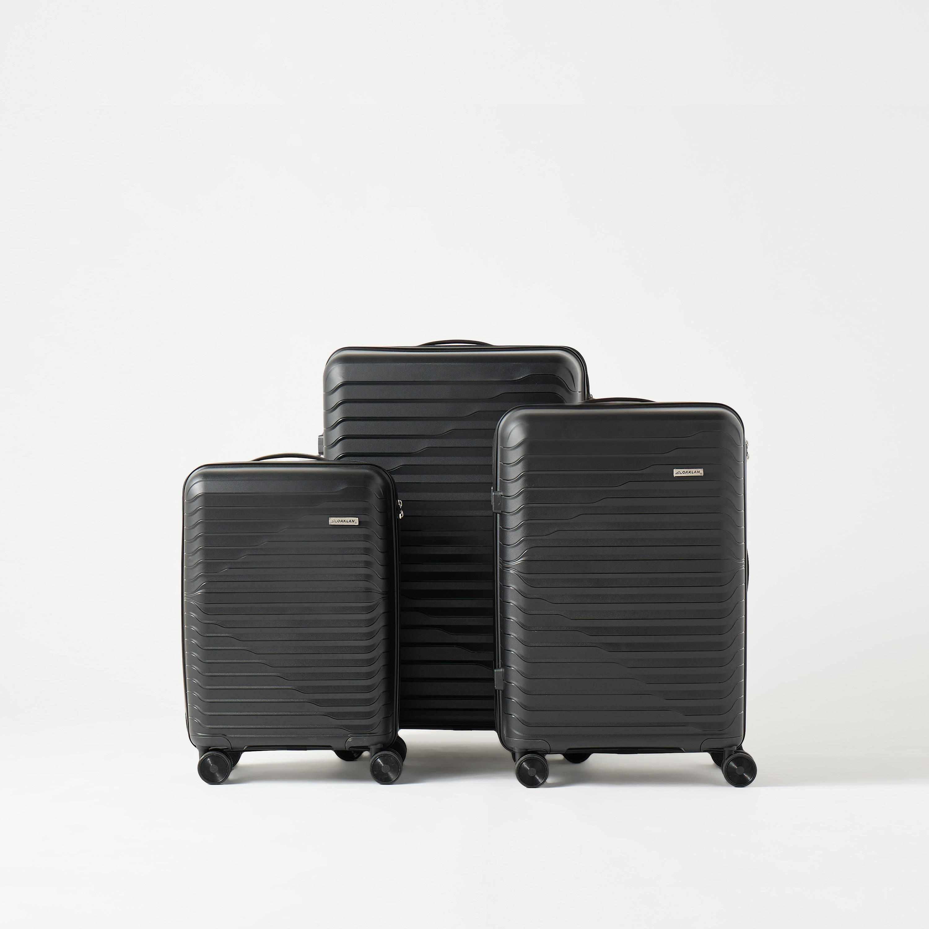 Oaklan by Shoexpress Textured 3-Piece Hardcase Trolley Bag Set-travel-luggagesandbags-luggage-image-1