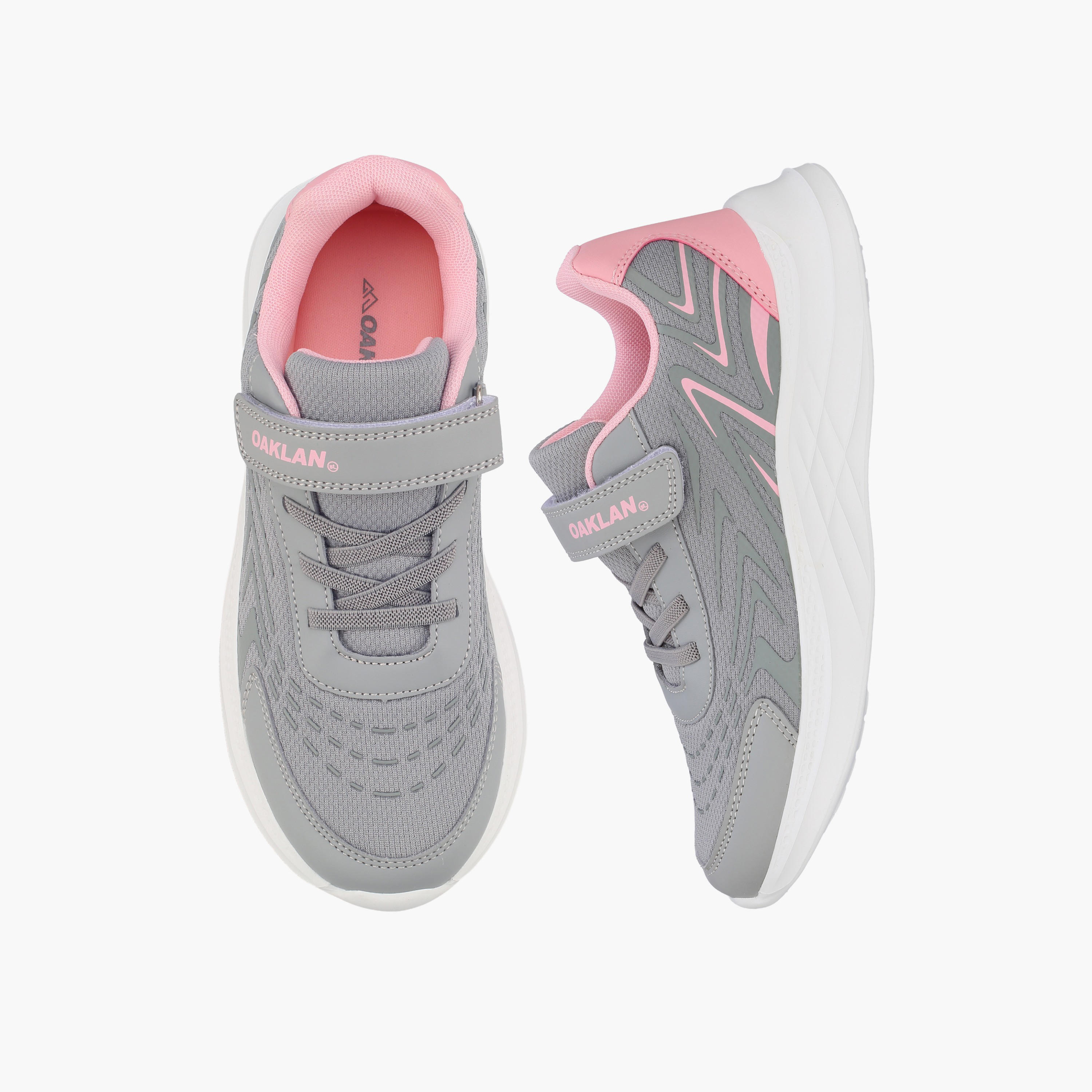 حذاء جري بشريط إغلاق لاصق للبنات من أوكلان باي شو أكسبريس-sports-girls-shoes-image-6