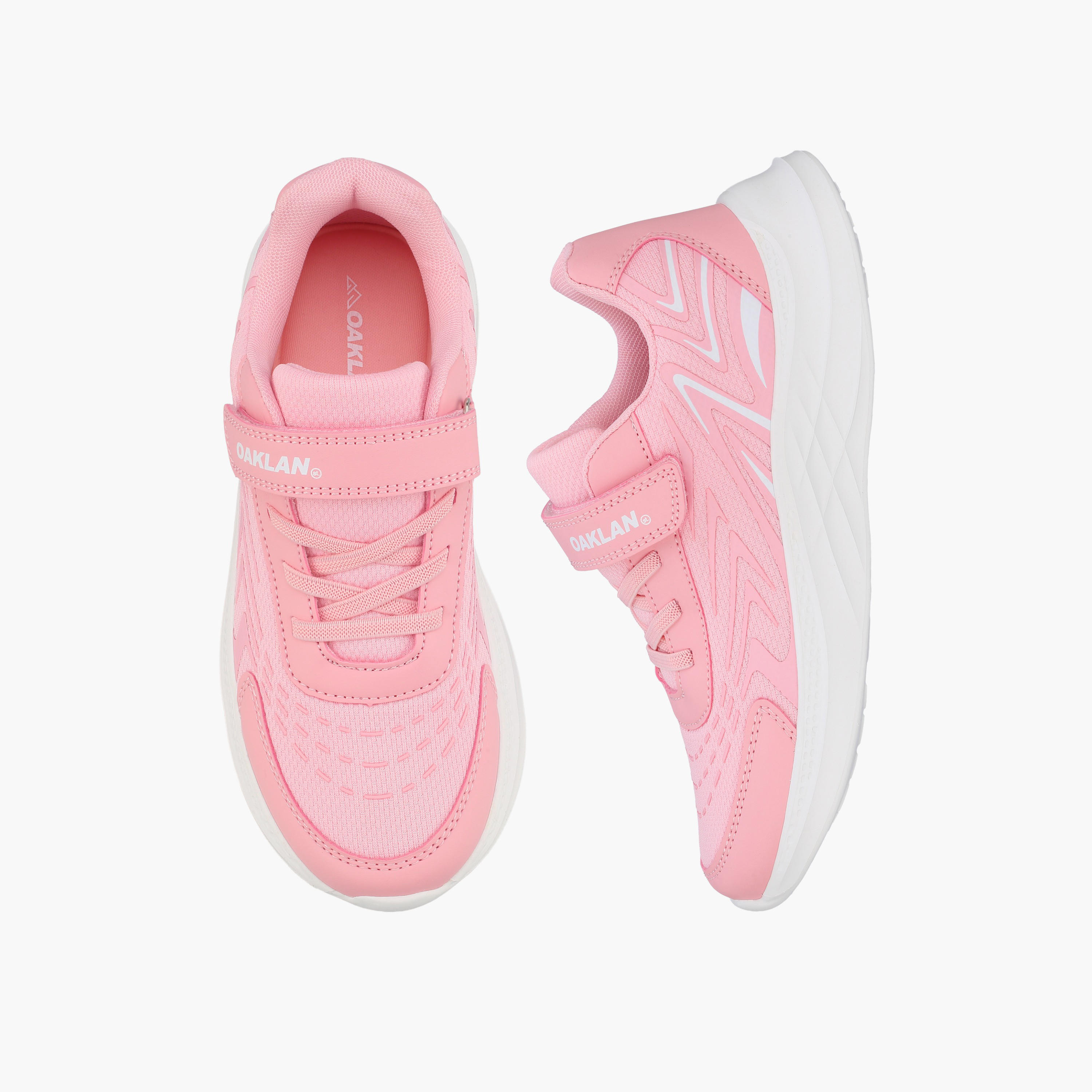 حذاء جري بشريط إغلاق لاصق للبنات من أوكلان باي شو أكسبريس-sports-girls-shoes-image-1