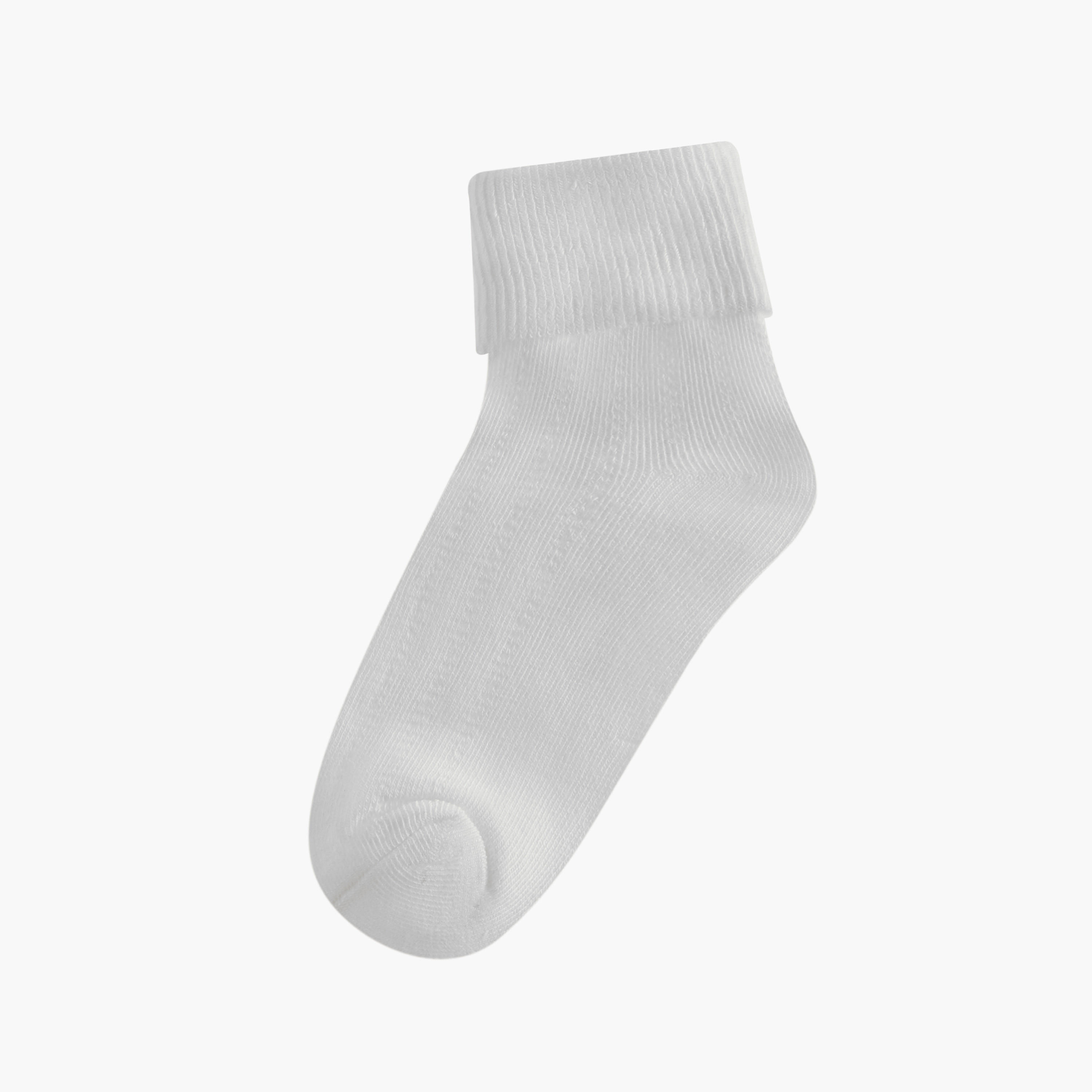 طقم جوارب غير وبرية 3 أزواج بطول الكاحل من ليتل ميسي-girls-accessories-socks-image-2