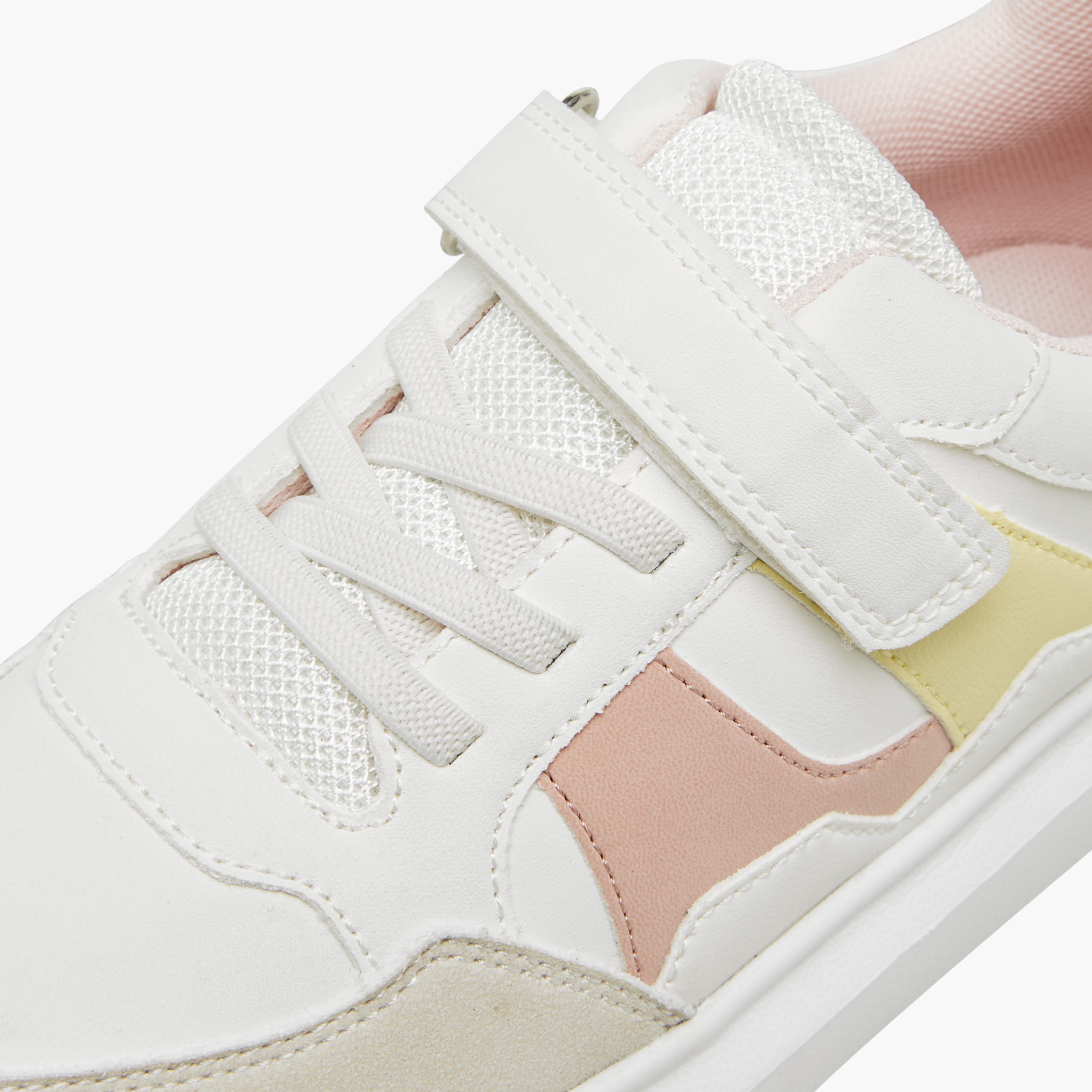Little Missy Colourblock Sneakers with Hook and Loop Closure-girls-shoes-sneakers-image-4