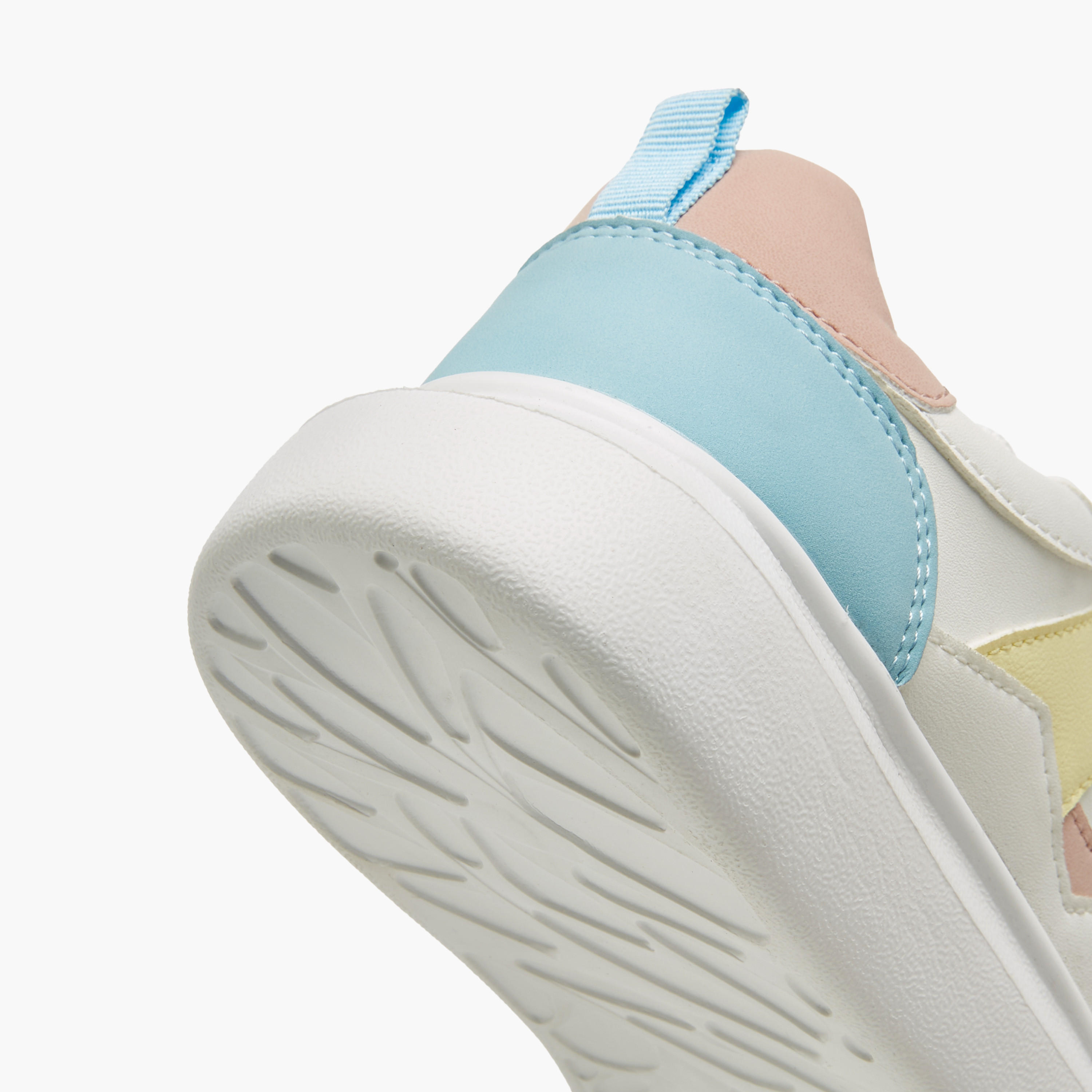 Little Missy Colourblock Sneakers with Hook and Loop Closure-girls-shoes-sneakers-image-5