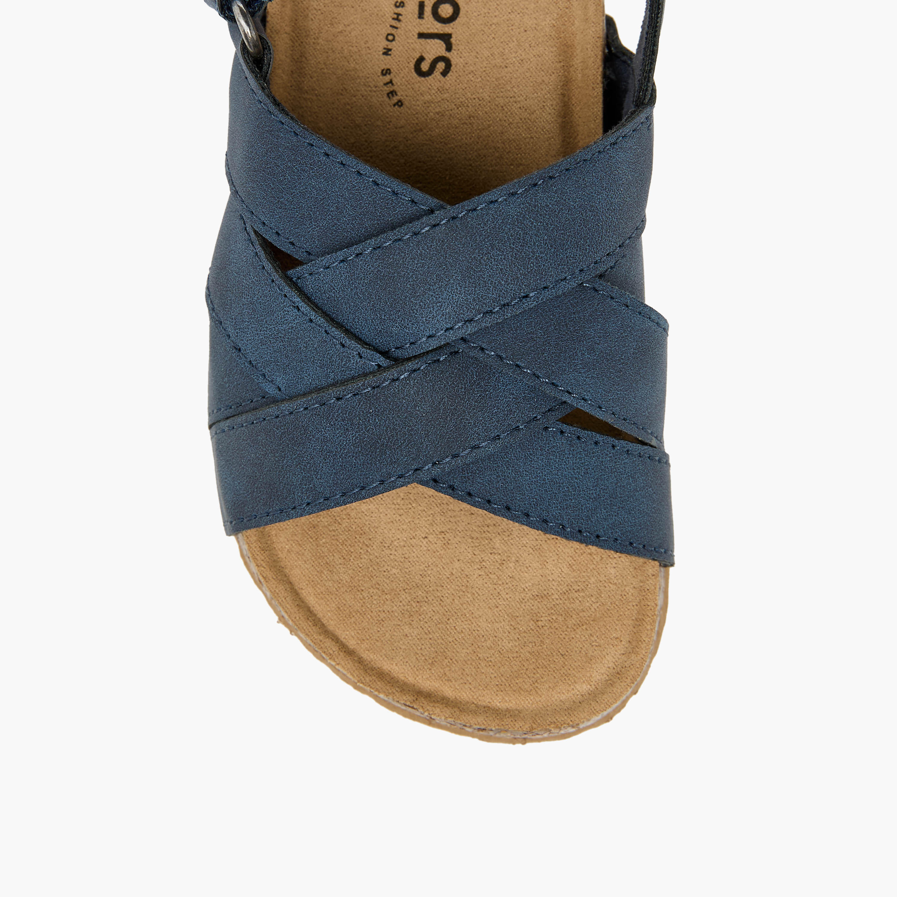 Juniors Boys Cross Strap Hook & Loop Sandals-boys-shoes-sandals-image-3