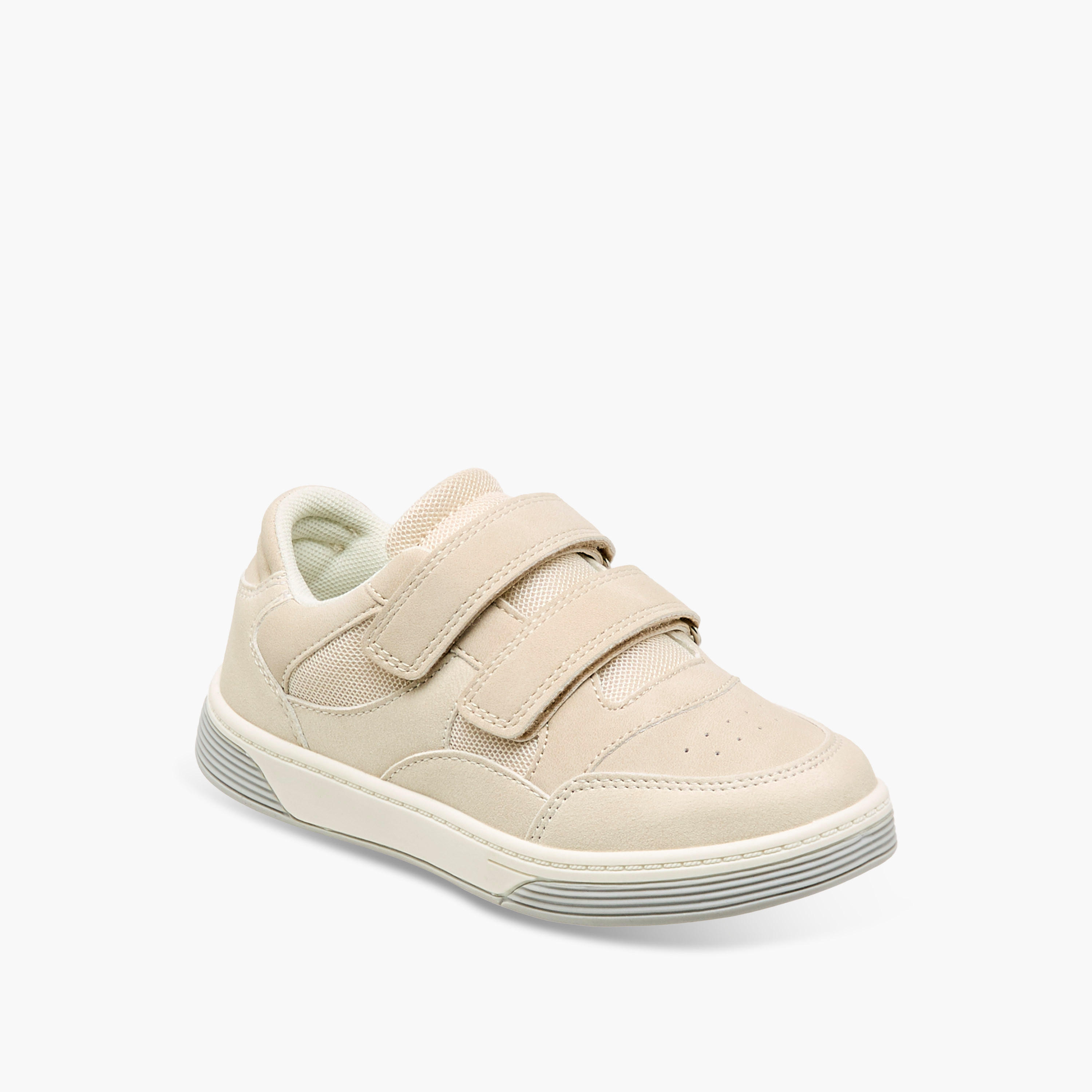 Juniors Panelled Sneakers with Hook and Loop Closure-boys-shoes-sneakers-image-2