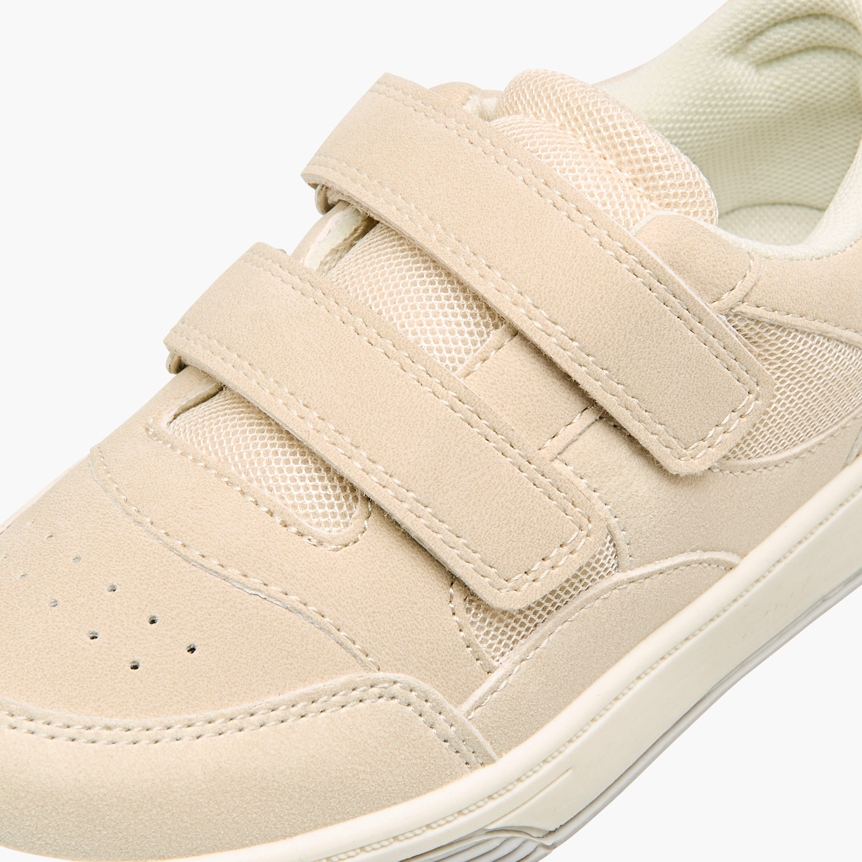 Juniors Panelled Sneakers with Hook and Loop Closure-boys-shoes-sneakers-image-4